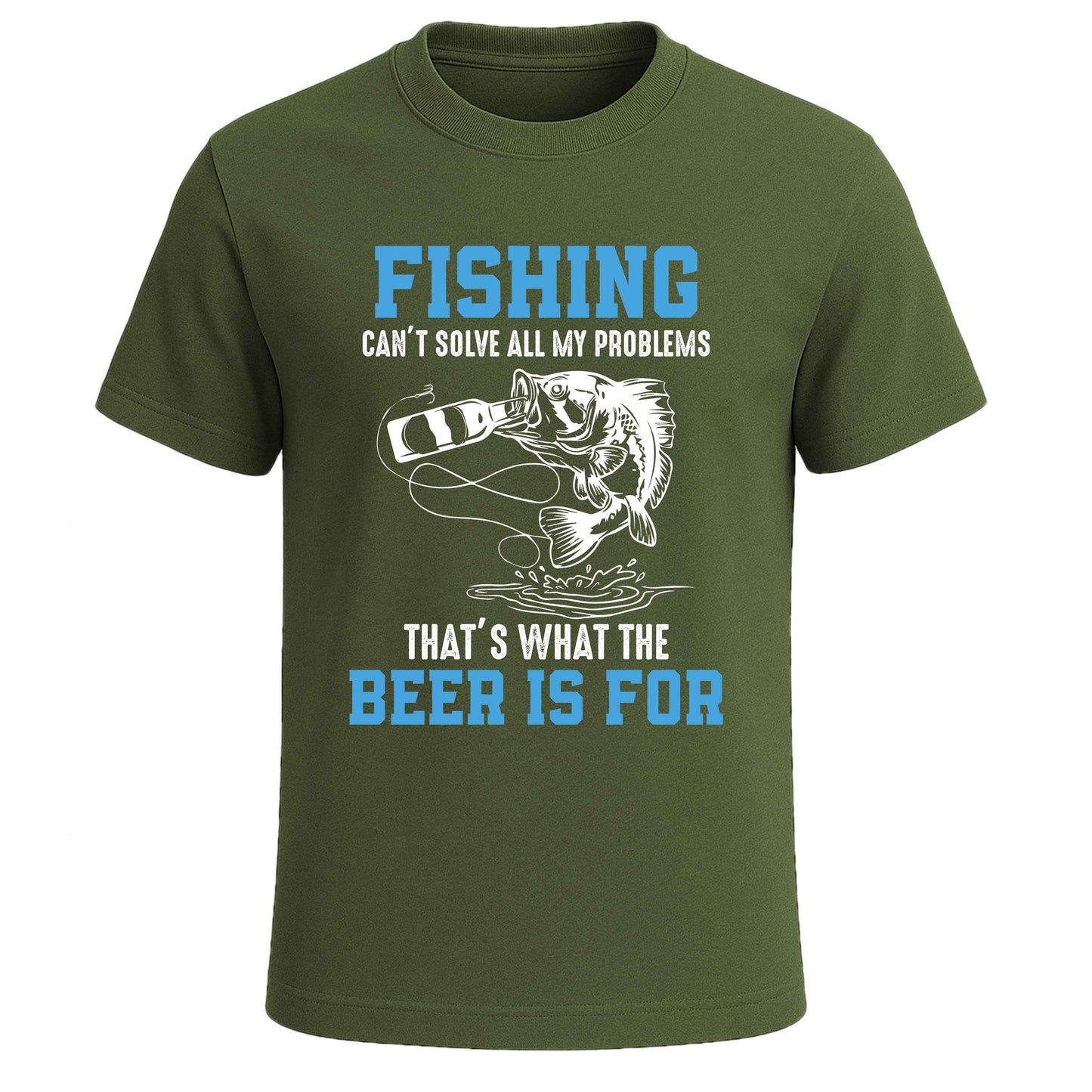 FISHING CAN'T SOLVE MEN'S T-SHIRT