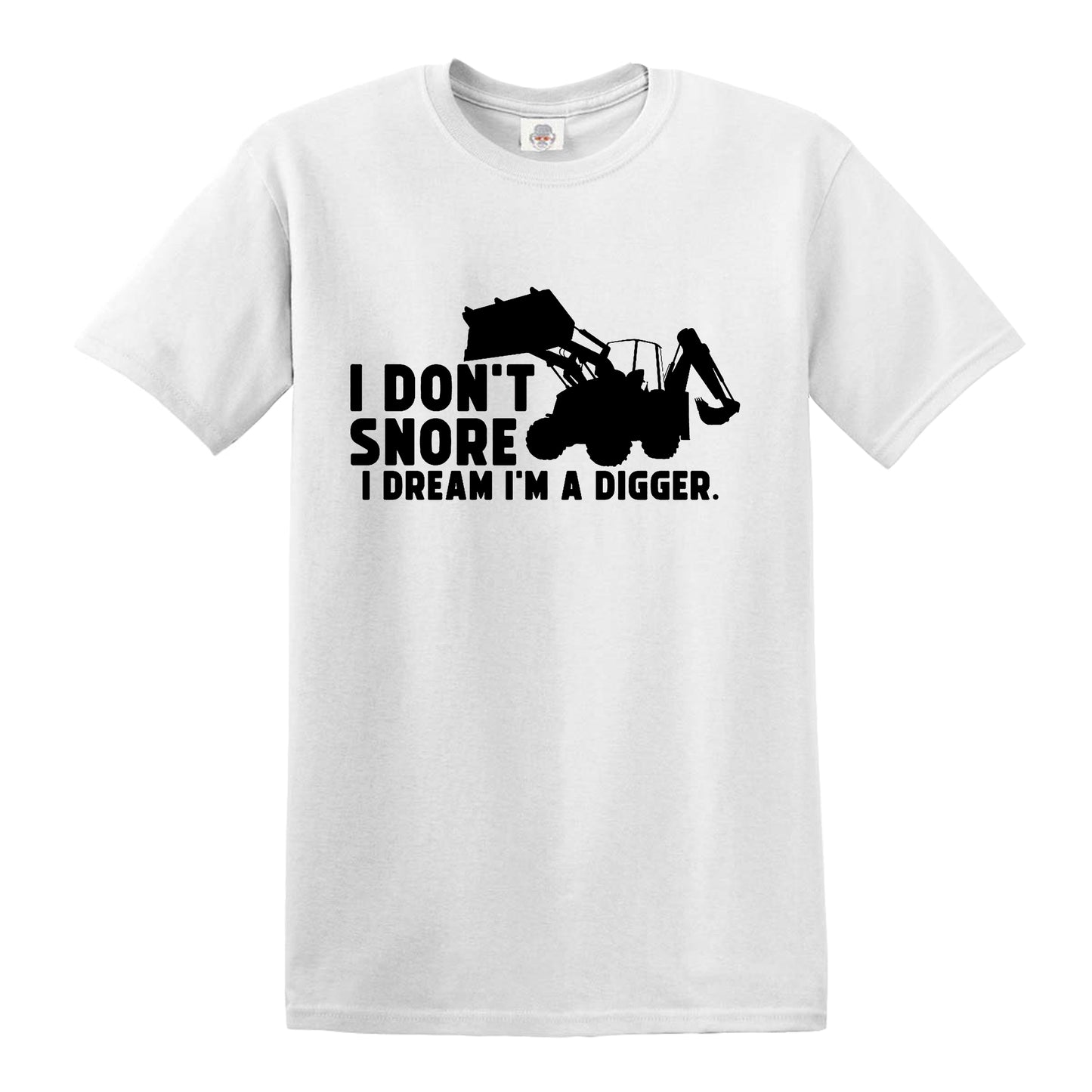 I Don't Snore - I'm Driving MEN'S T-SHIRT WHITE T-SHIRT BLACK PRINT I Don't Snore - I'm Driving MEN'S T-SHIRT