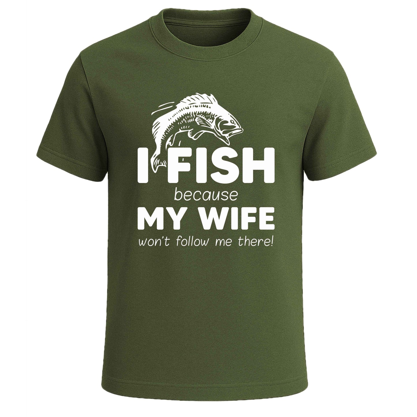 I FISH BECAUSE MEN'S T-SHIRT