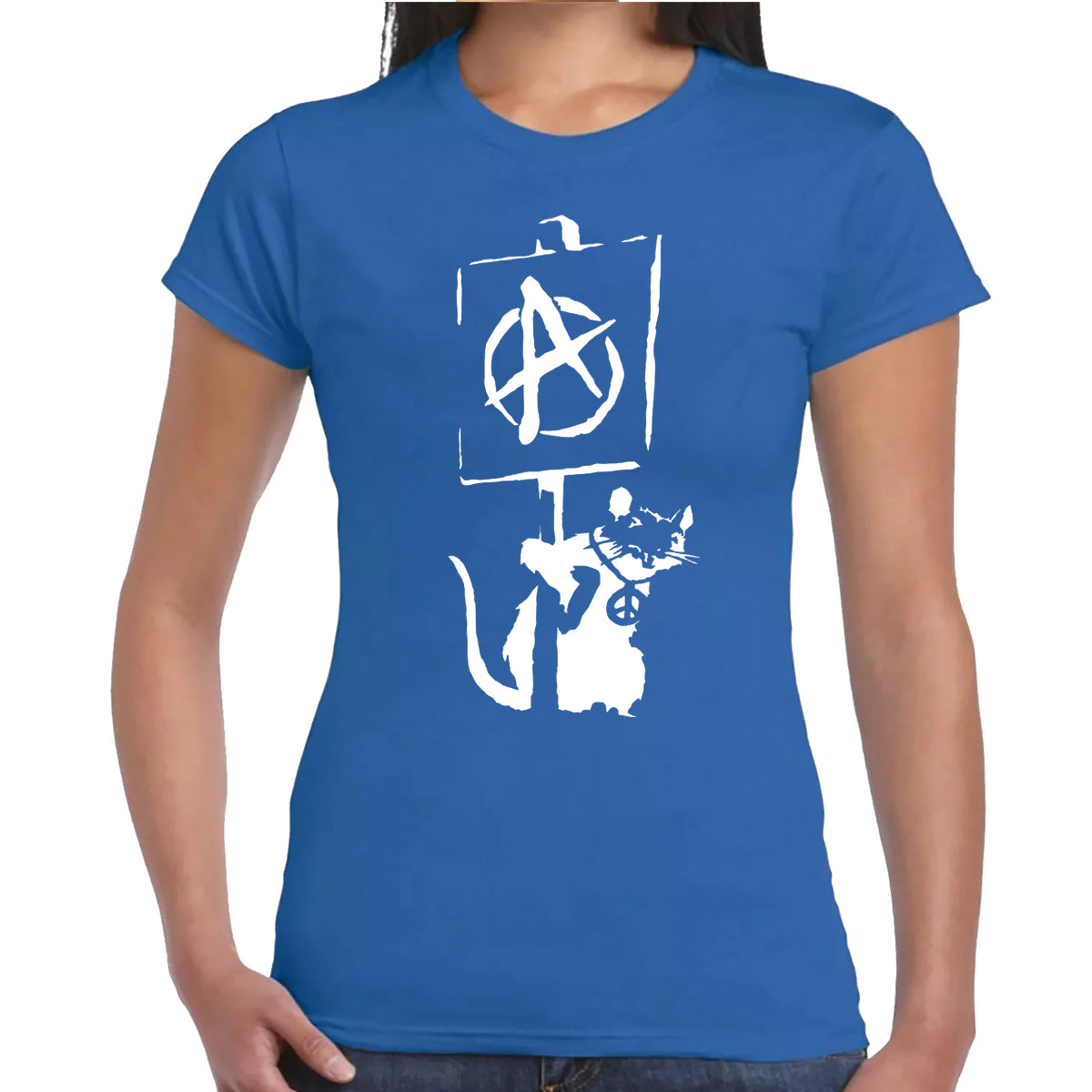 Banksy Anarchy Rat | LADIES T-SHIRT
