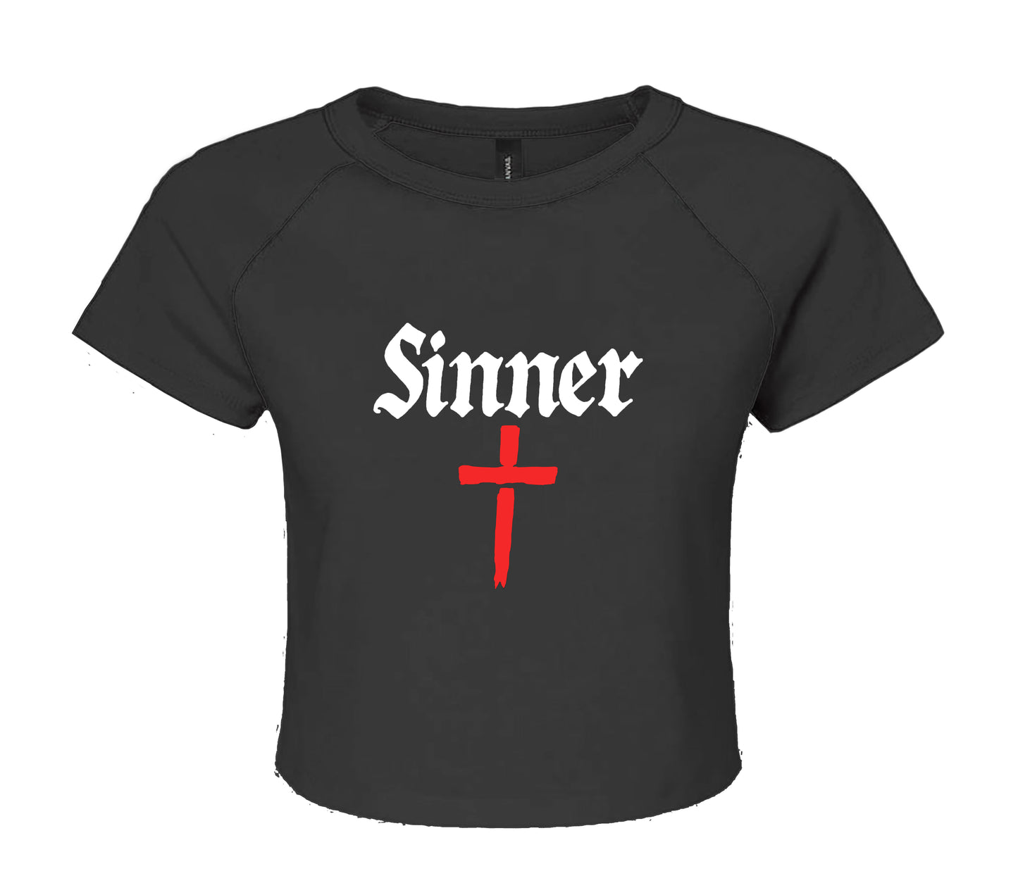 SINNER CROSS| LADIES CROP TOP