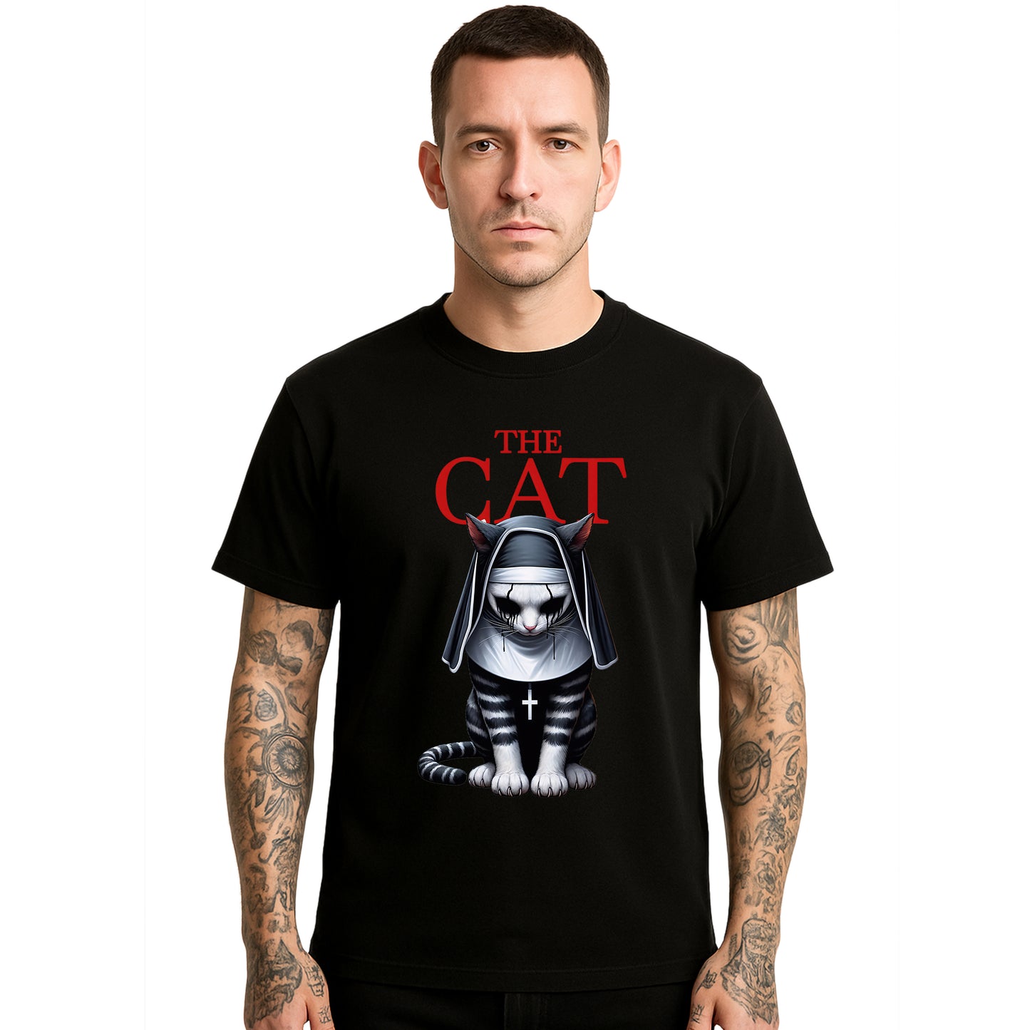 The Cat Nun Humor | T-Shirt For Men's The Cat Nun Humor | T-Shirt For Men's