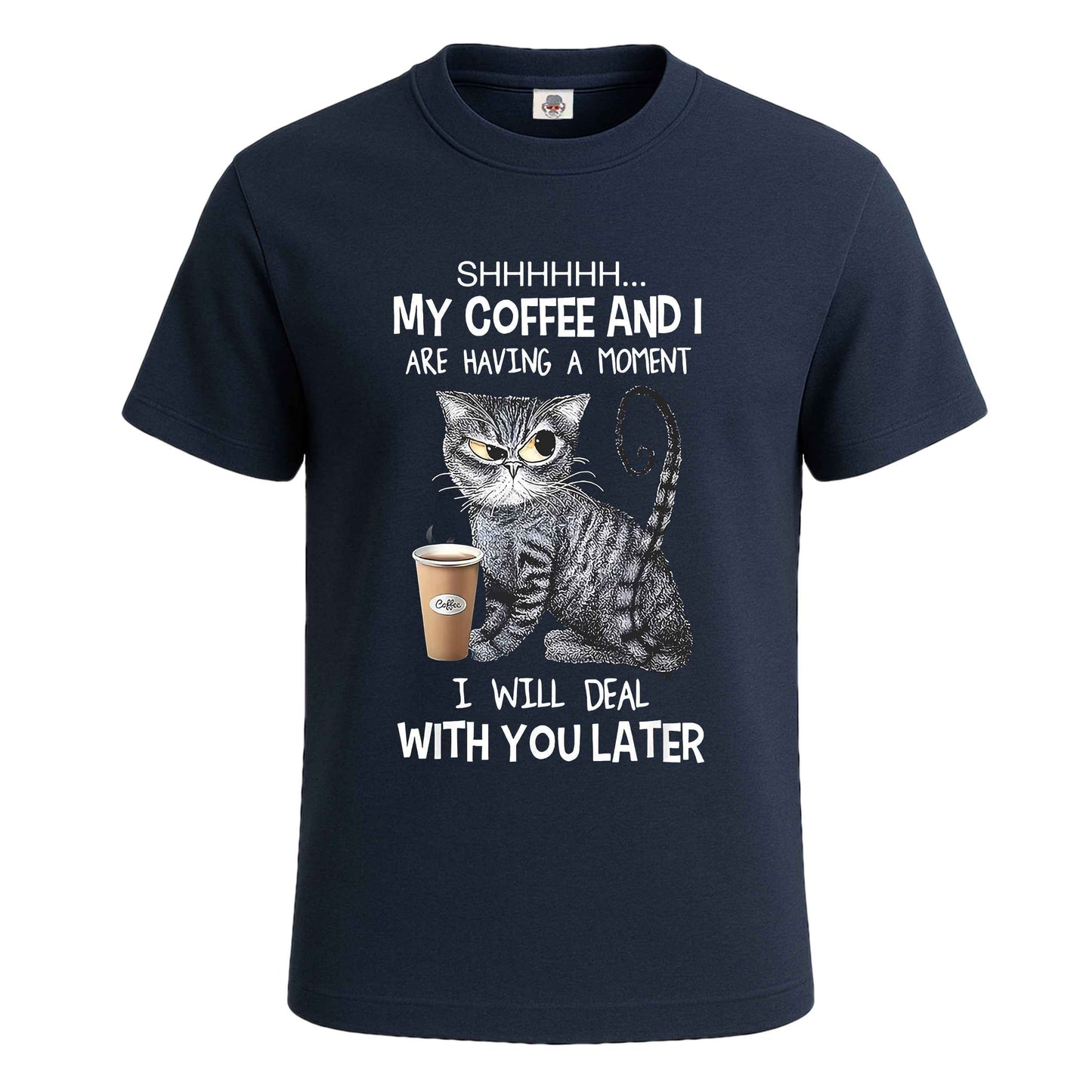 My Coffee And | T-Shirt For Men's NAVY T-SHIRT My Coffee And | T-Shirt For Men's