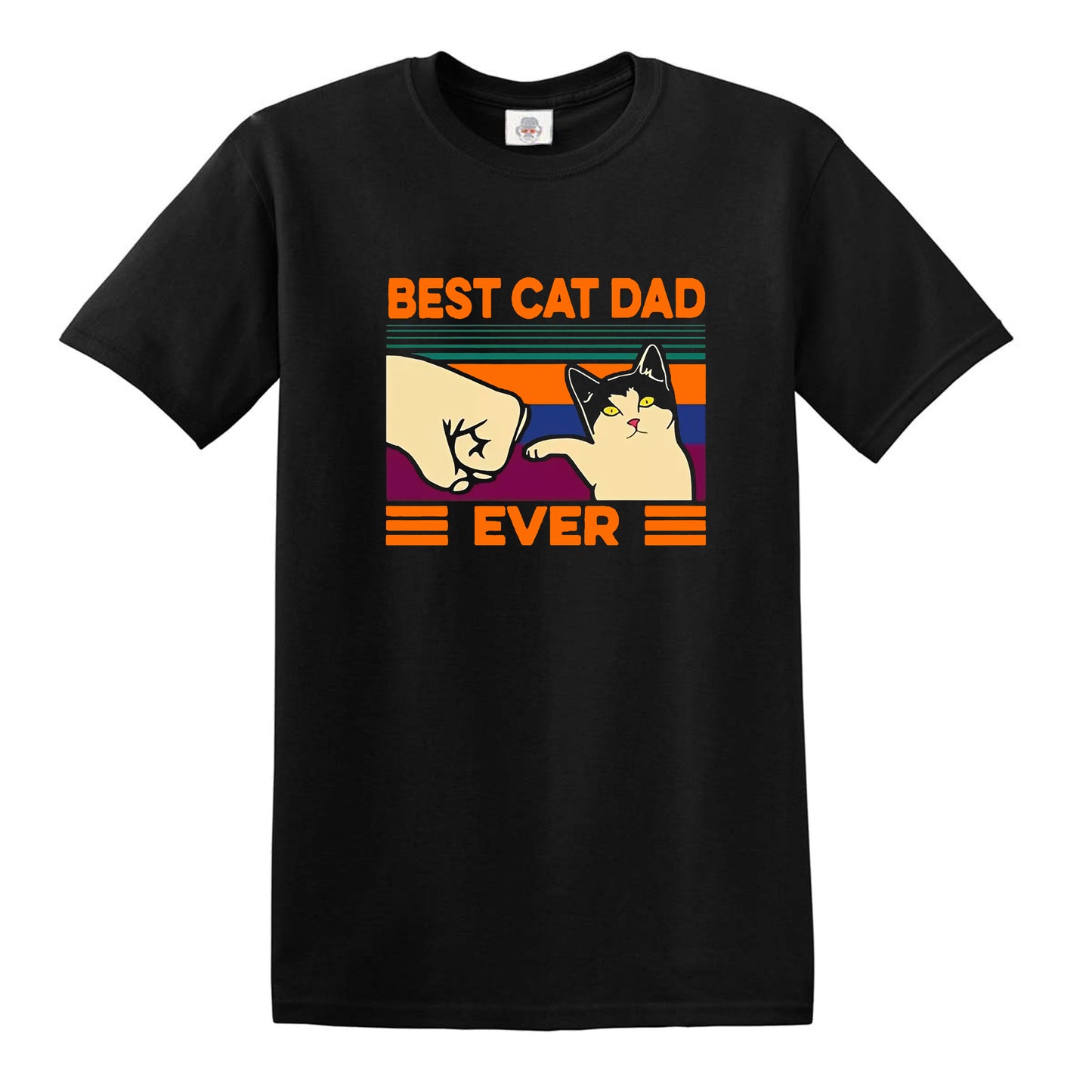 BEST CAT DAD EVER | CAT PRINT | MEN'S T-SHIRT Black BEST CAT DAD EVER | CAT PRINT | MEN'S T-SHIRT