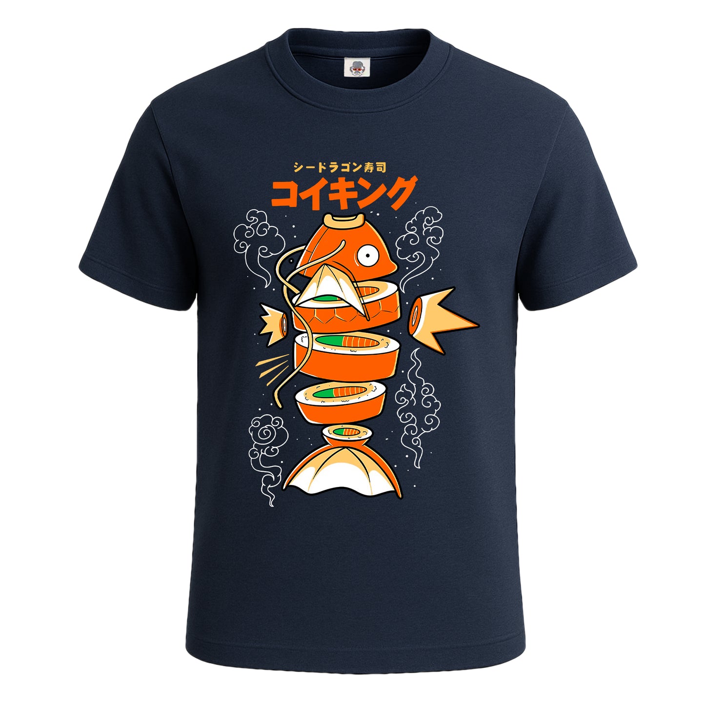 Sushi Carp Anime Fish | T-Shirt For Men's NAVY T-SHIRT Sushi Carp Anime Fish | T-Shirt For Men's