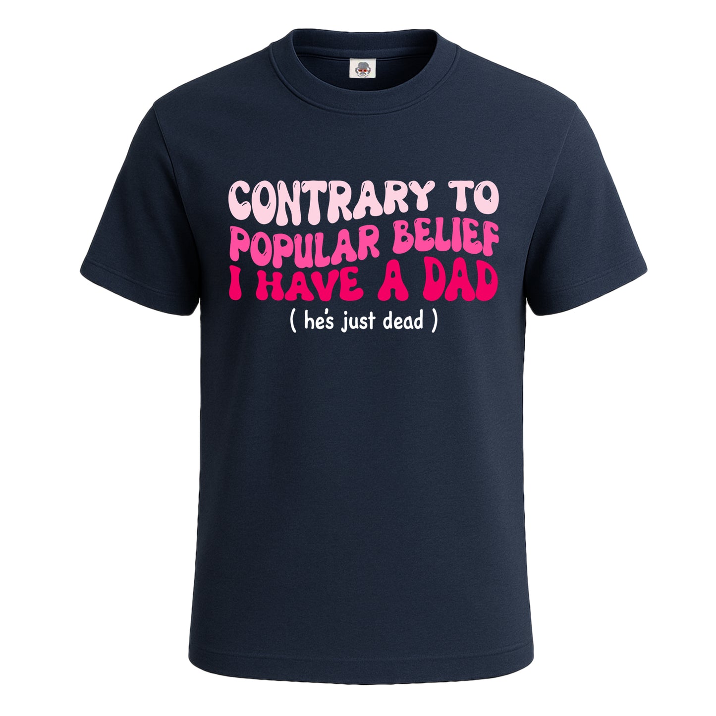 Contary To Poplar Belief | T-Shirt For Men's NAVY T-SHIRT Contary To Poplar Belief | T-Shirt For Men's