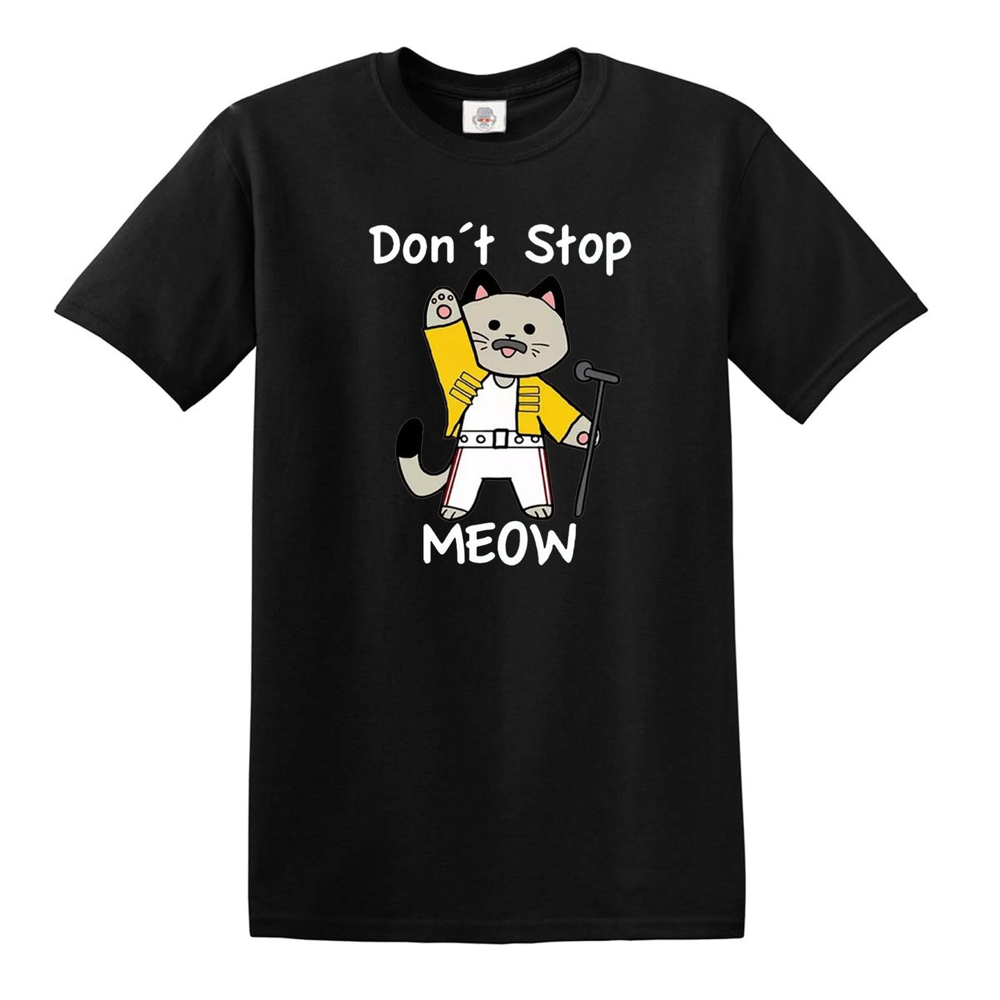 DON'T STOP MEOW | CAT DESIGN PRINT | MEN'S T-SHIRT Black DON'T STOP MEOW | CAT DESIGN PRINT | MEN'S T-SHIRT