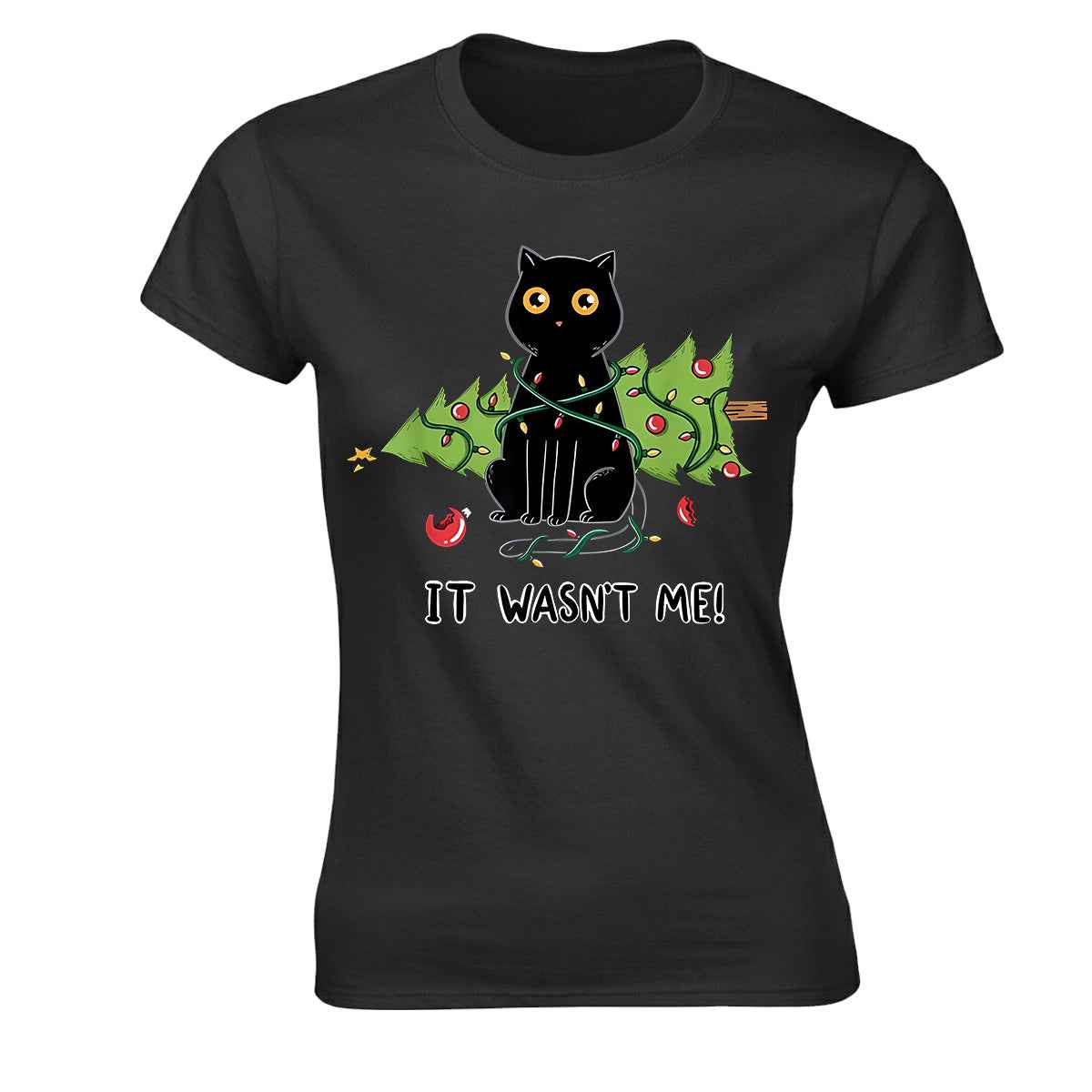 It Wasn't Me Cute Cat | LADIES T-SHIRT