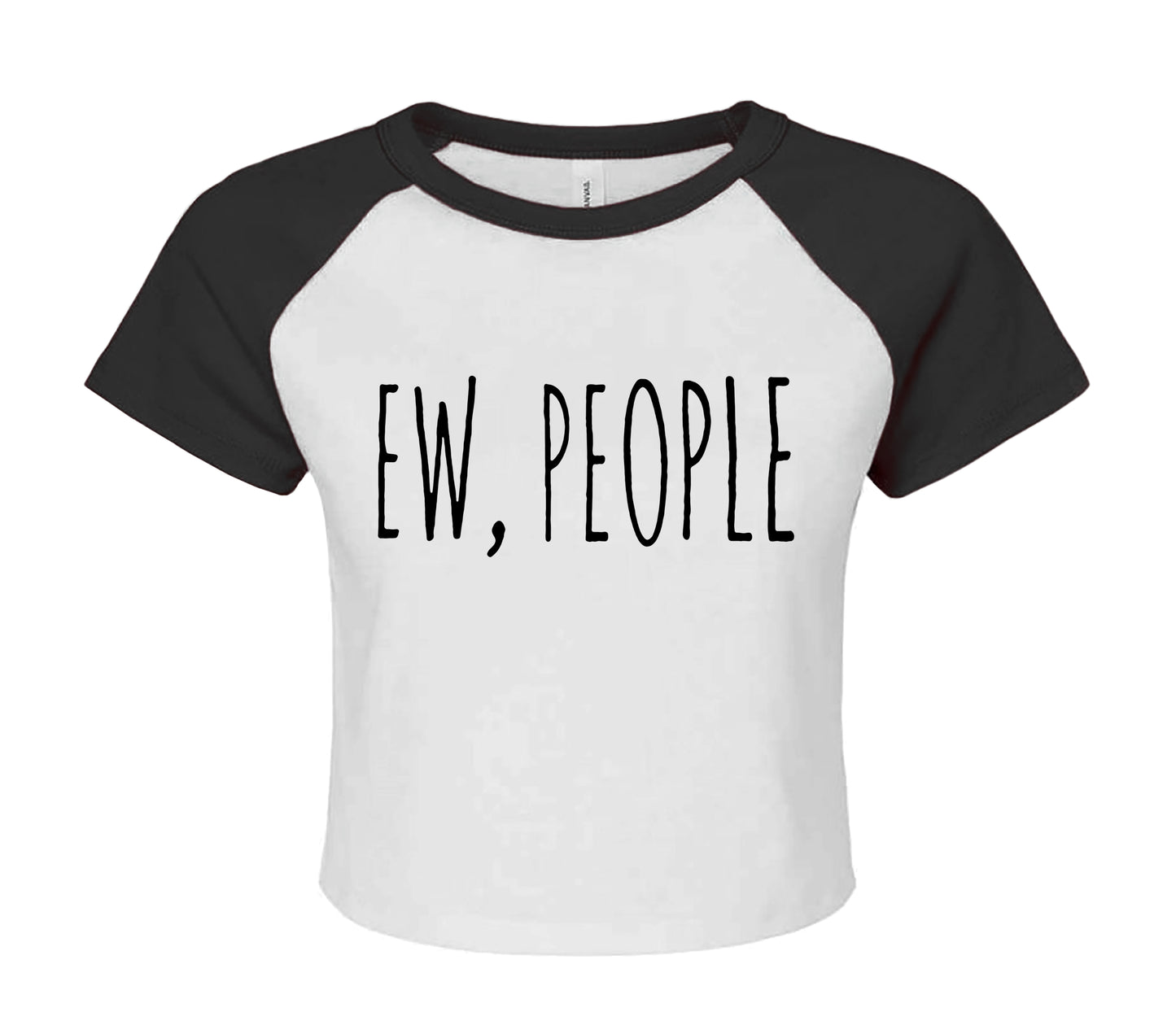 EW PEOPLE | LADIES RAGLAN CROP TOP