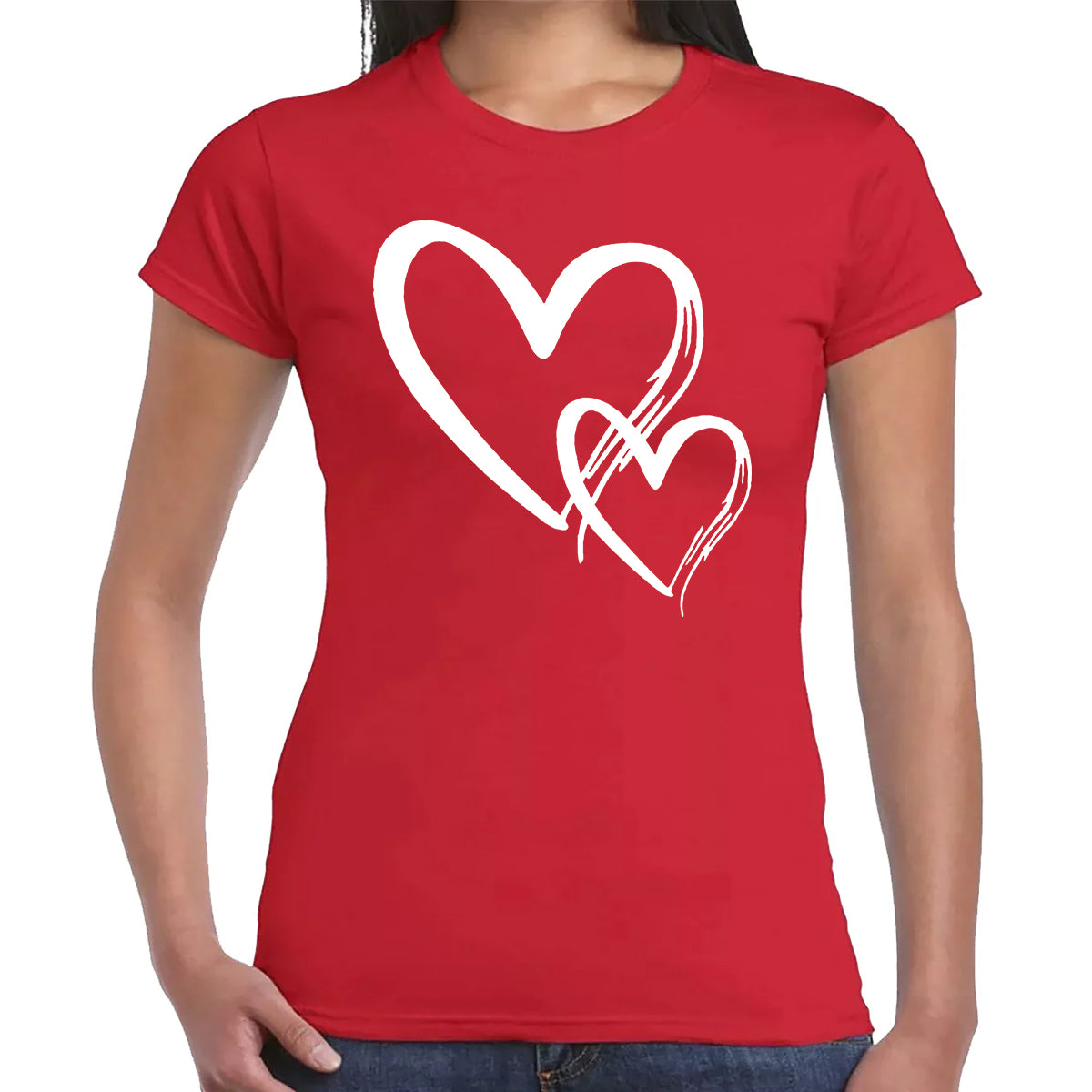 Double Heart Love | LADIES T-SHIRT