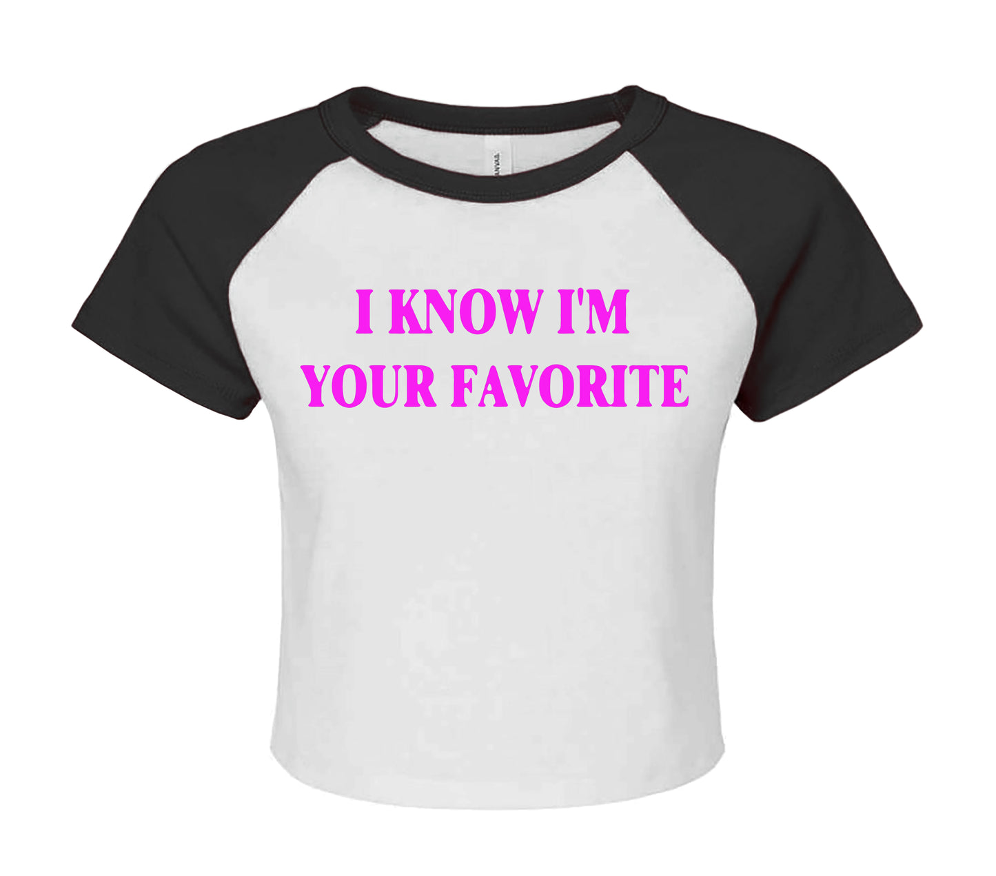 I KNOW I'M YOUR | LADIES RAGLAN CROP TOP