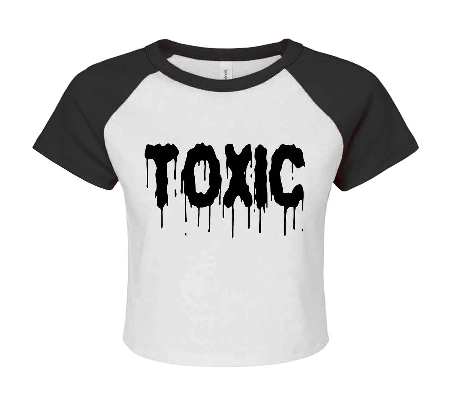 TOXIC GIRL | LADIES RAGLAN CROP TOP