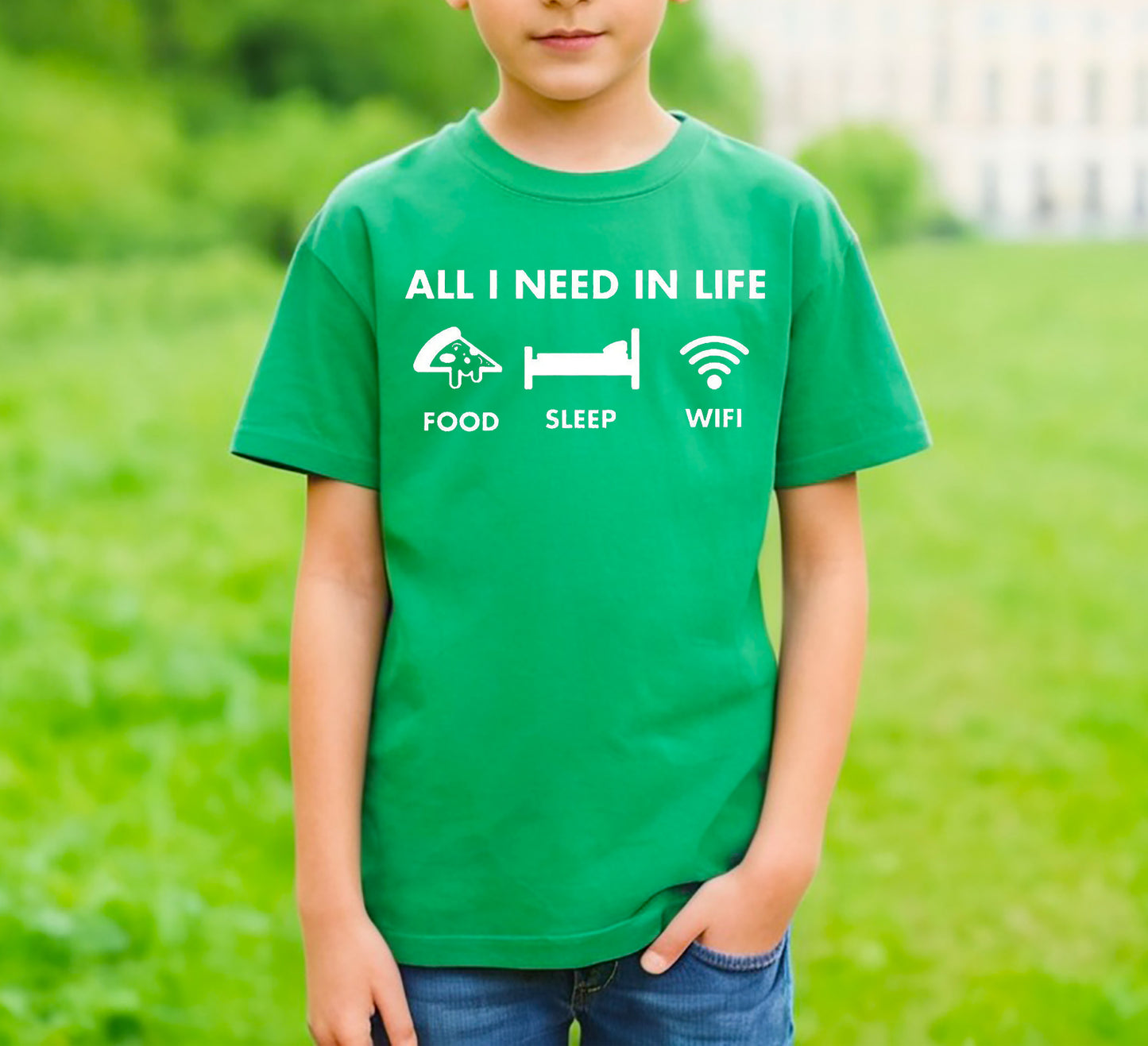 All I Need in Life Food Sleep WiFi | KID'S T-SHIRT All I Need in Life Food Sleep WiFi | KID'S T-SHIRT