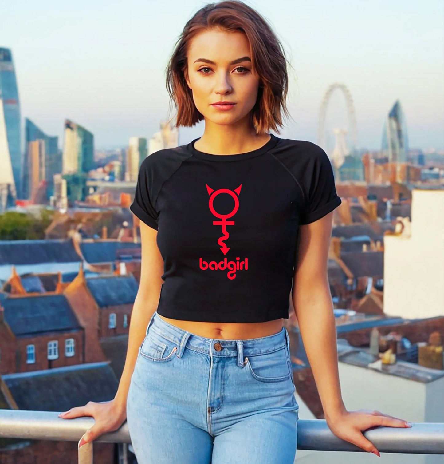 BAD GIRL SIGN | LADIES CROP TOP