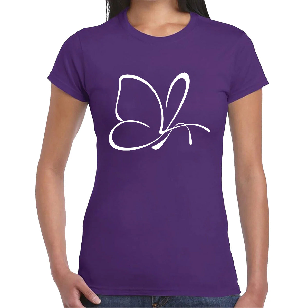 BUTTERFLY OUTLINE | LADIES T-SHIRT