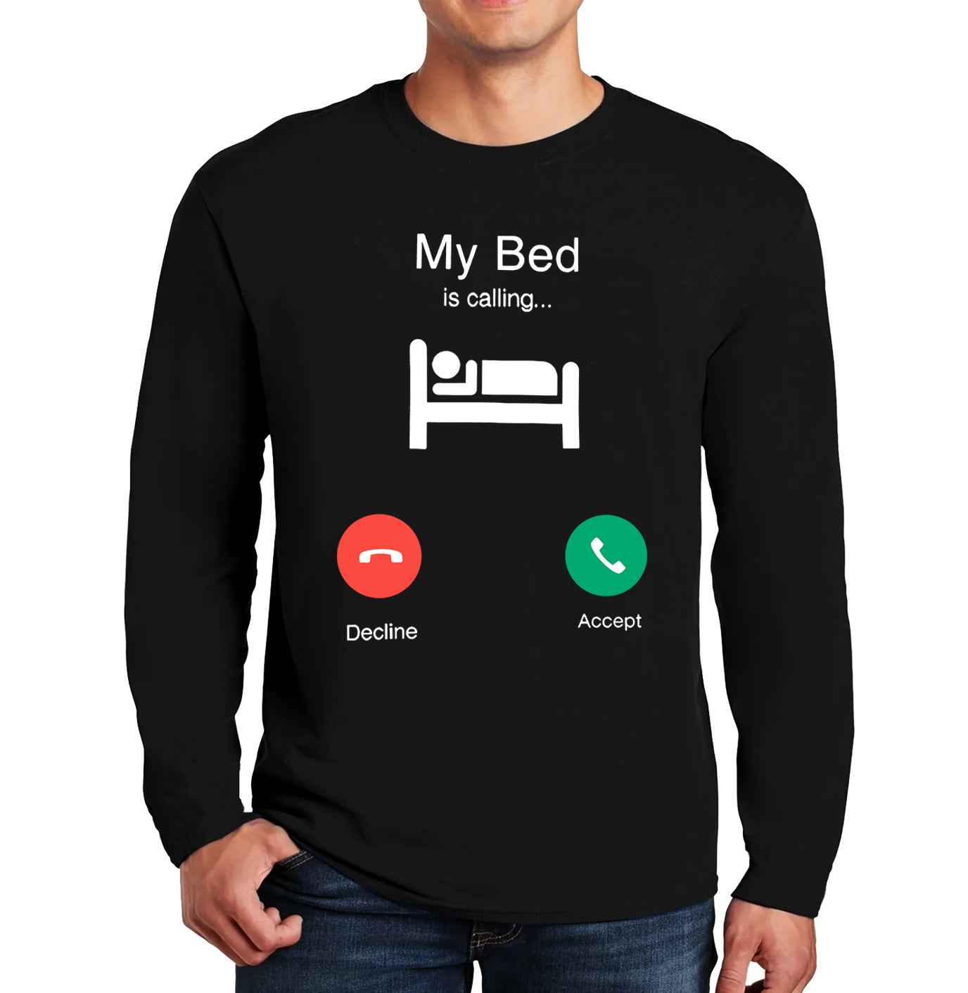 My Bed is Calling Lazy | Men's Long Sleeve