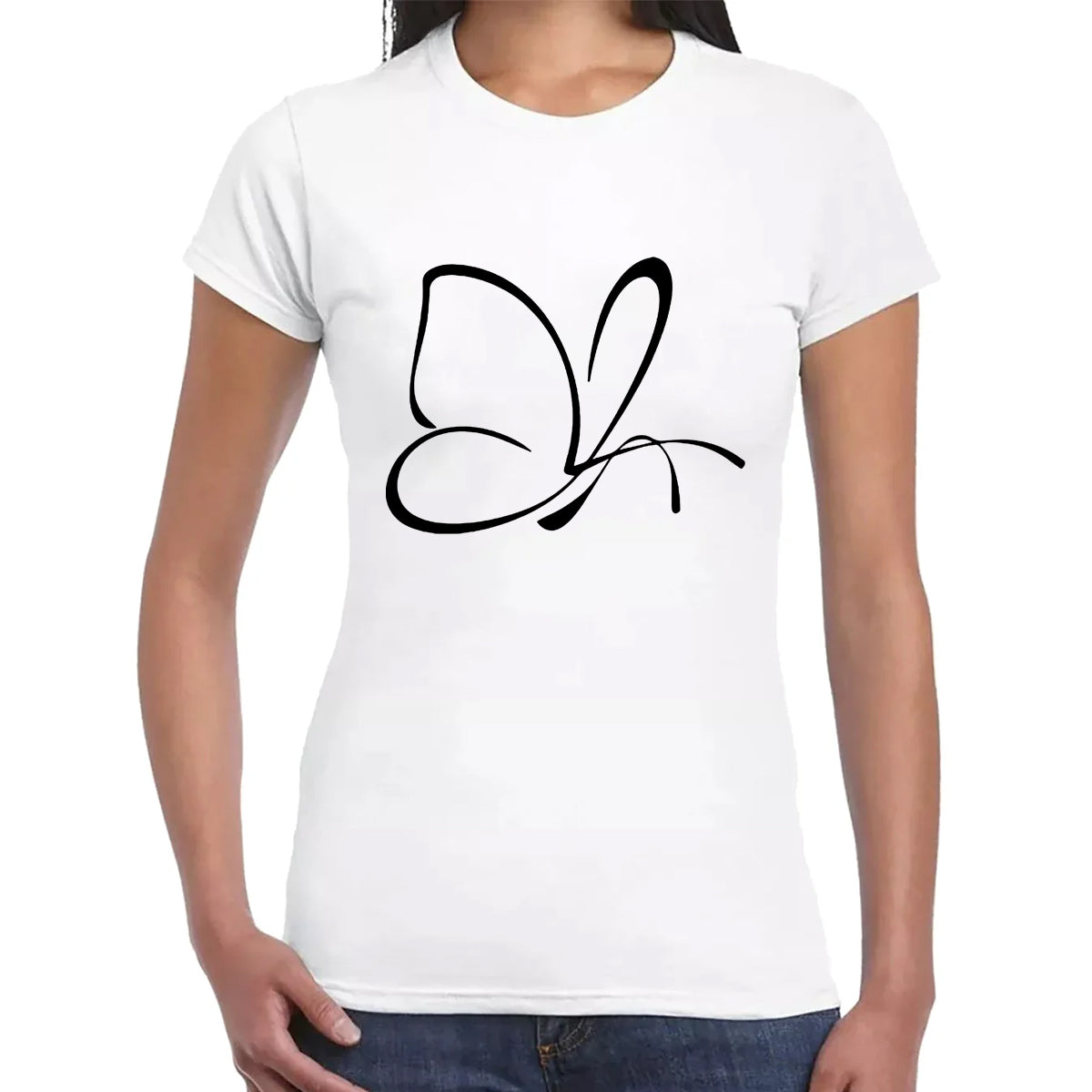 BUTTERFLY OUTLINE | LADIES T-SHIRT