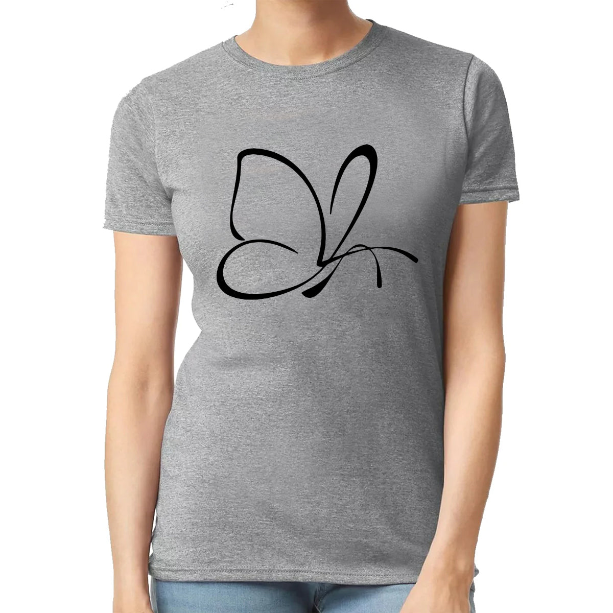 BUTTERFLY OUTLINE | LADIES T-SHIRT