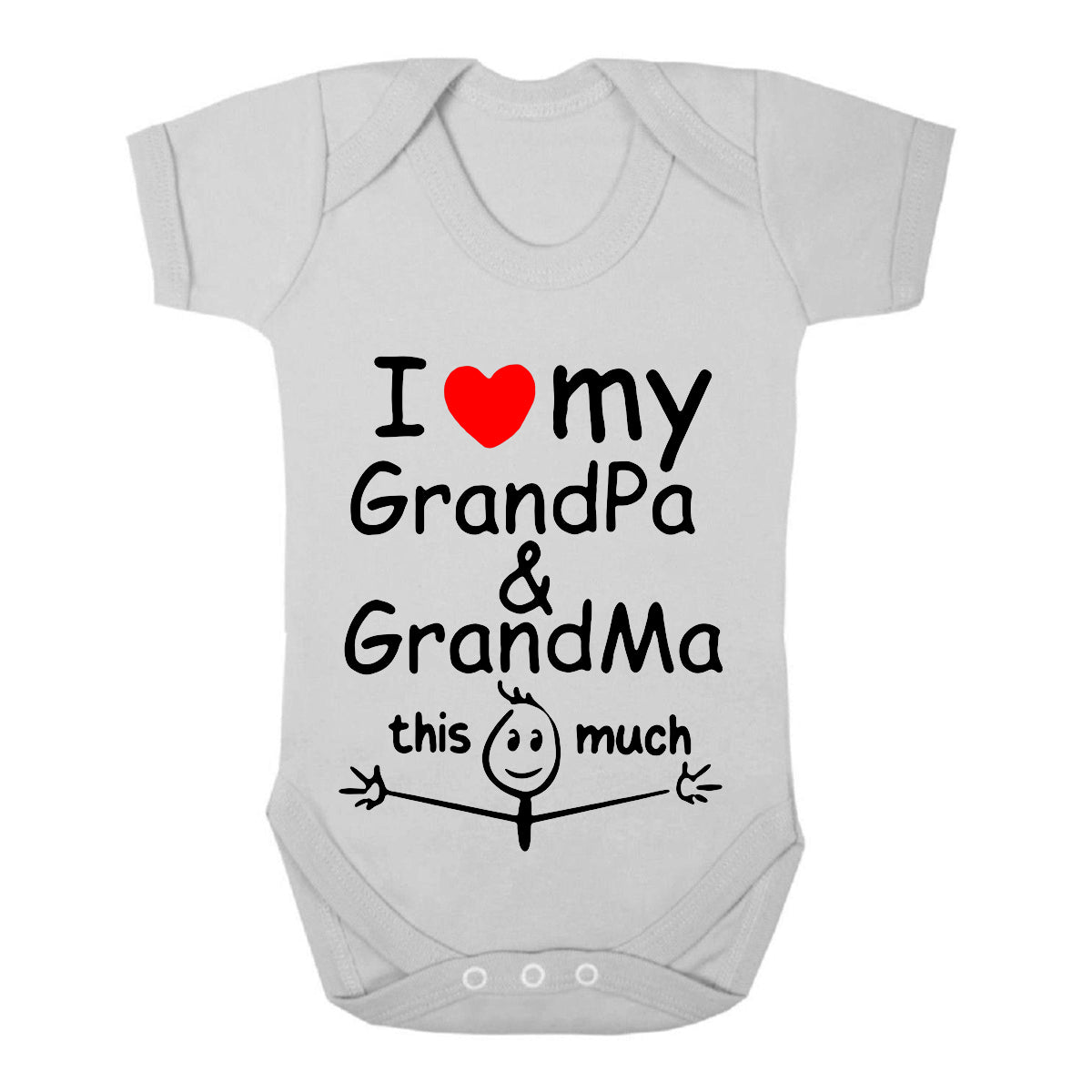 I Love My Grandma | BABY GROW WHITE BABY GROW I Love My Grandma | BABY GROW