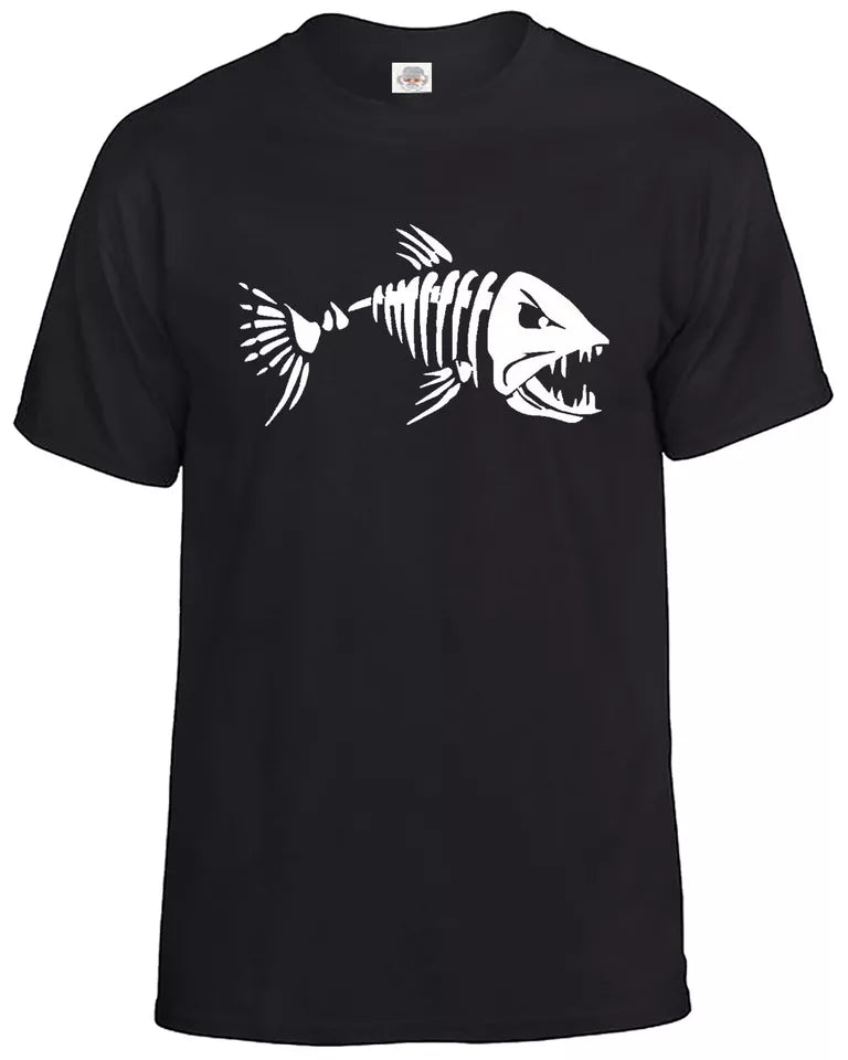 Fishing T-Shirt Men's Fisherman MEN'S T-SHIRT CARP SKELETON Fishing T-Shirt Men's Fisherman MEN'S T-SHIRT