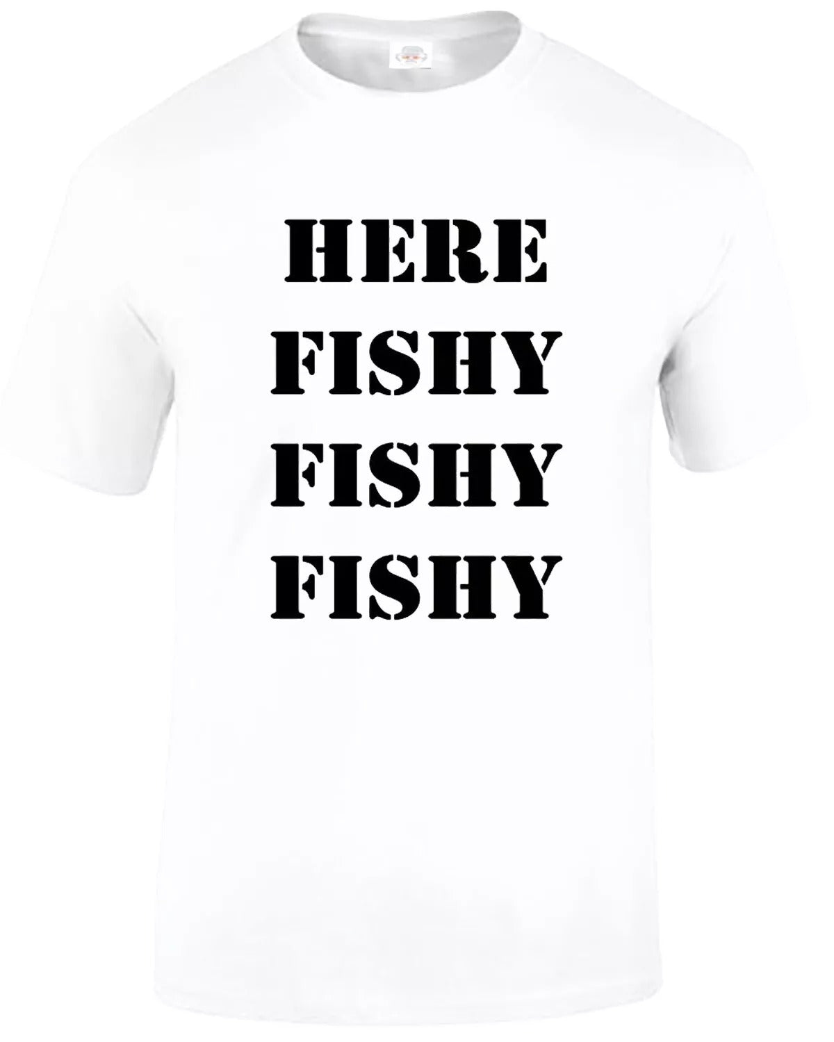 Fishing Fathers Day Fisherman MEN'S T-SHIRT HERE FISHY FISHY Fishing Fathers Day Fisherman MEN'S T-SHIRT