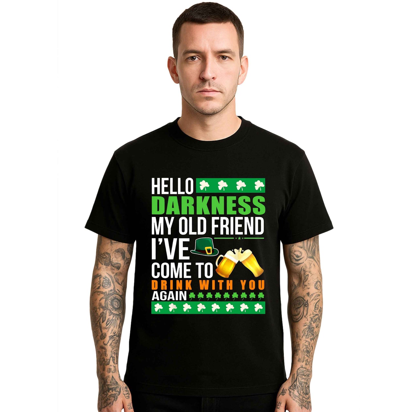 Hello Darkness My Old I've | T-Shirt For Men's Hello Darkness My Old I've | T-Shirt For Men's