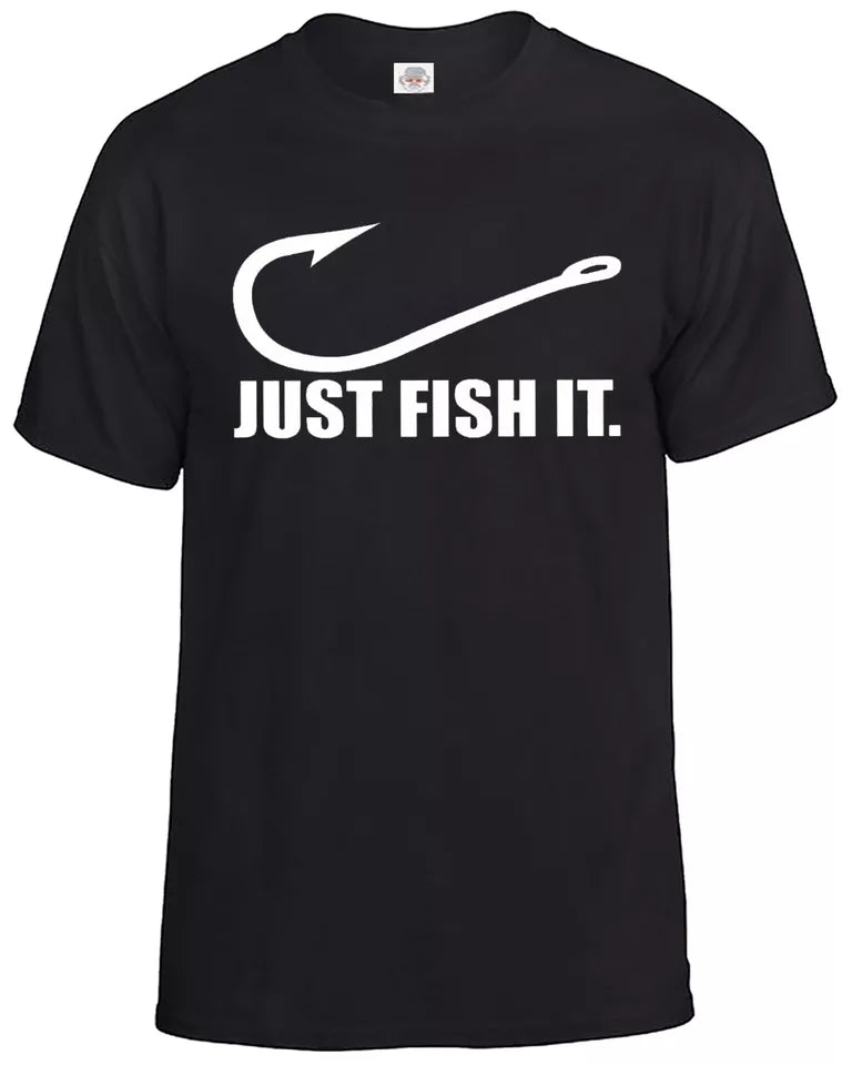 Fishing T-Shirt Men's Fisherman MEN'S T-SHIRT JUST FISH IT Fishing T-Shirt Men's Fisherman MEN'S T-SHIRT