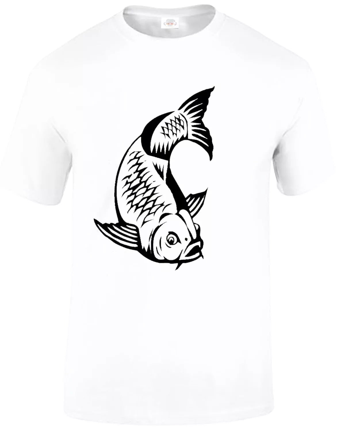 Fishing Fathers Day Fisherman MEN'S T-SHIRT KOI BIG SIDE PRINT Fishing Fathers Day Fisherman MEN'S T-SHIRT