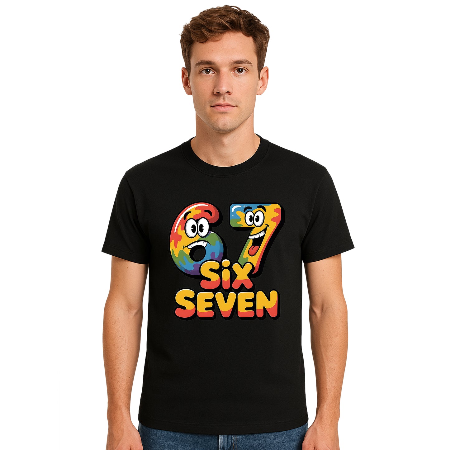 Mix Colours 67 Black | T-Shirt For Men's