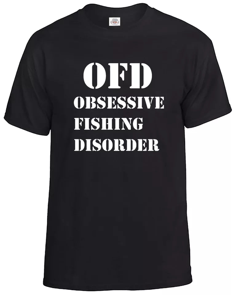 Fishing T-Shirt Men's Fisherman MEN'S T-SHIRT OFD OBSESSIVE FISHING DISORDER Fishing T-Shirt Men's Fisherman MEN'S T-SHIRT