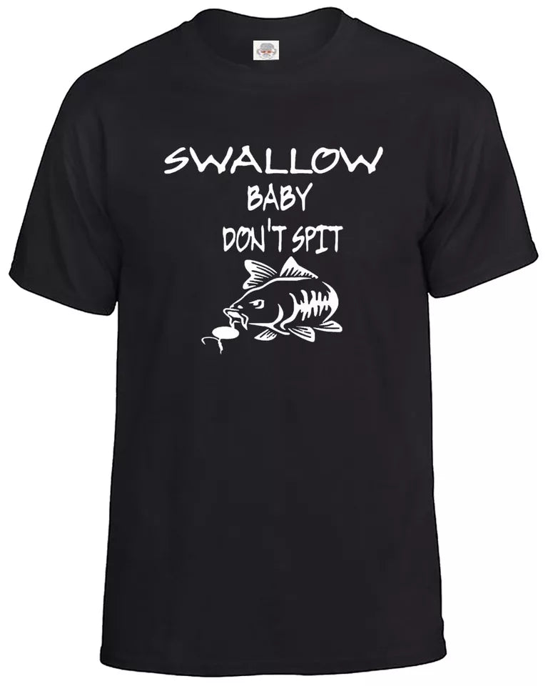 Fishing T-Shirt Men's Fisherman MEN'S T-SHIRT SWALLOW BABY DON'T SPIT Fishing T-Shirt Men's Fisherman MEN'S T-SHIRT