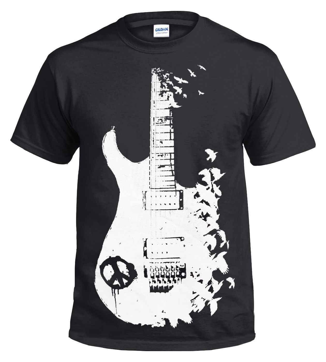 Band Guitar T-Shirt - Black T-Shirt for Music Lovers Band Guitar T-Shirt - Black T-Shirt for Music Lovers