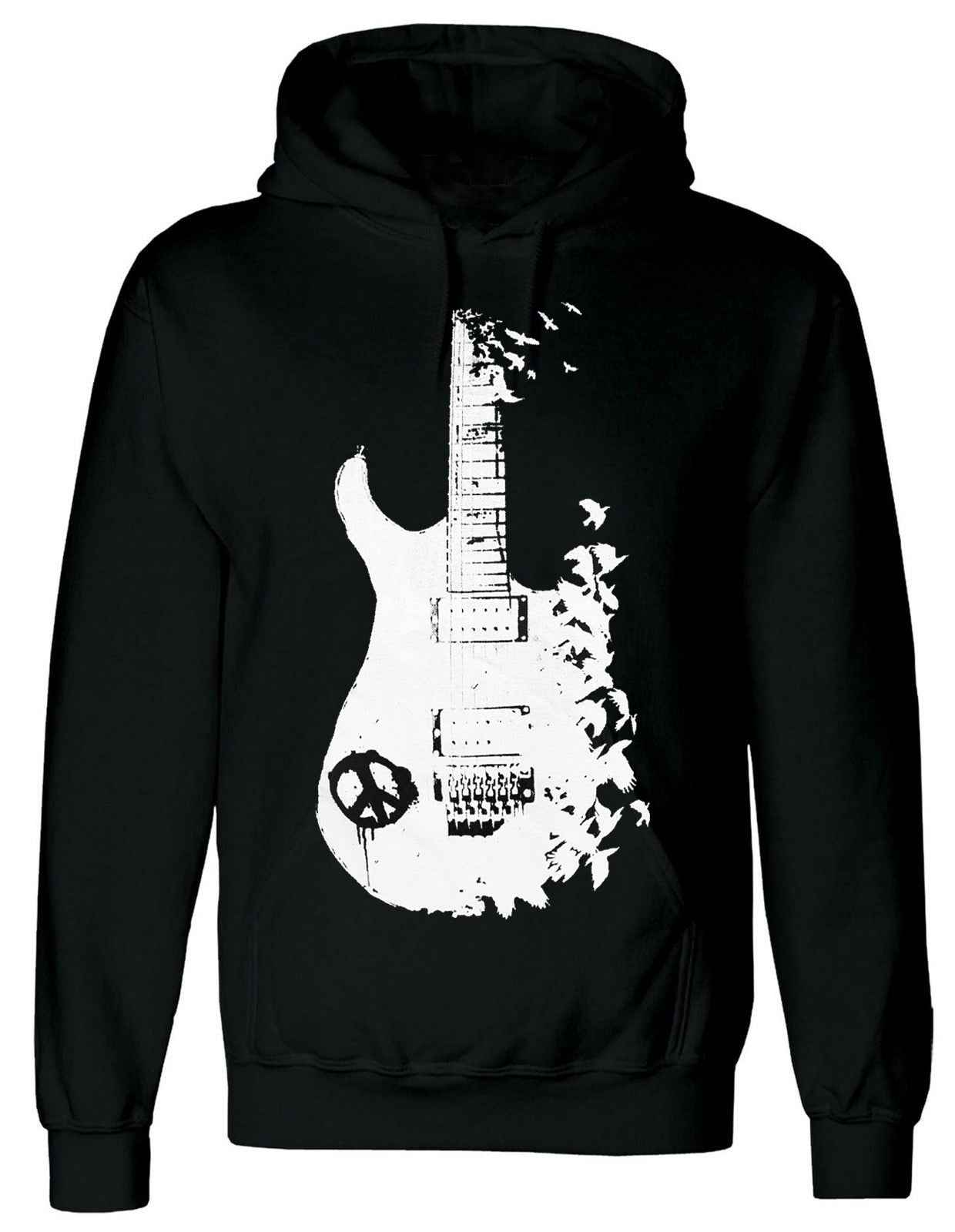 Band Guitar Hoodie - Men's Black Hoody Band Guitar Hoodie - Men's Black Hoody