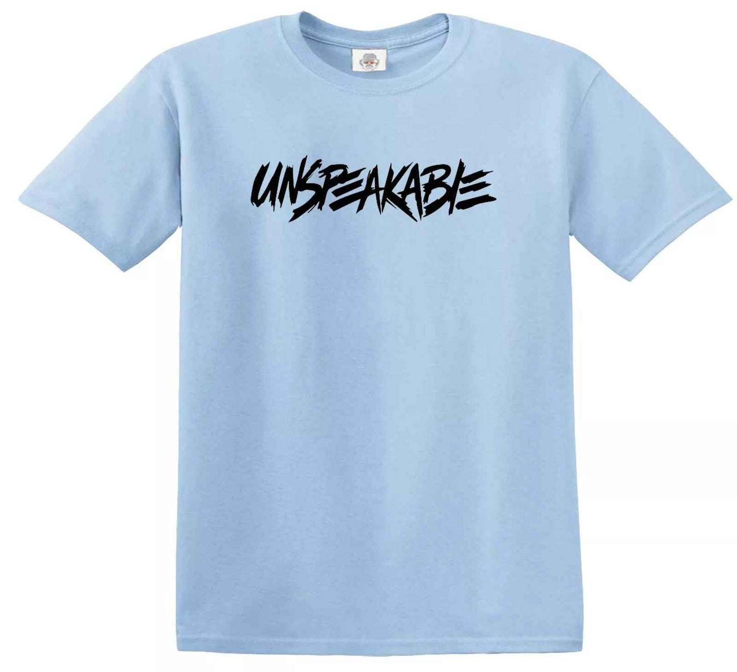 New Unspeakable T-Shirt Funny Kids SKY BLUE - BLACK PRINT New Unspeakable T-Shirt Funny Kids