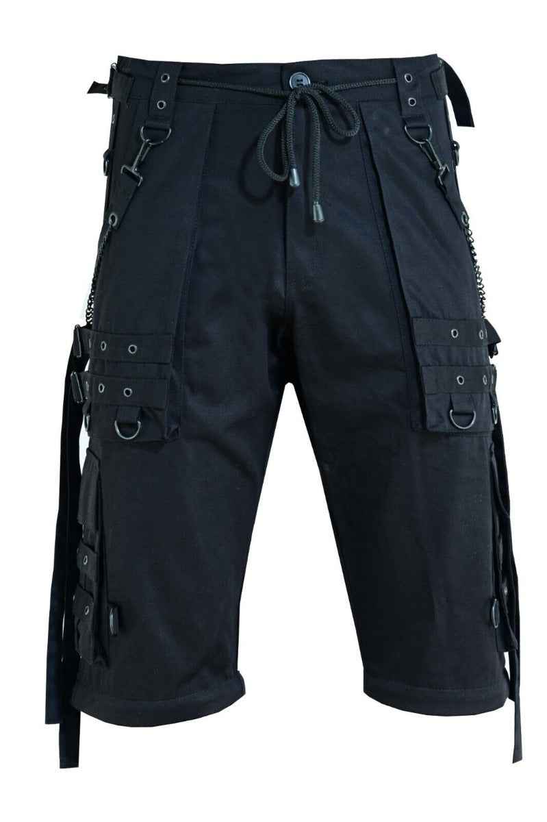 DARKWEAR Black Cargo Chains Trouser - Trendy Urban Style DARKWEAR Black Cargo Chains Trouser - Trendy Urban Style
