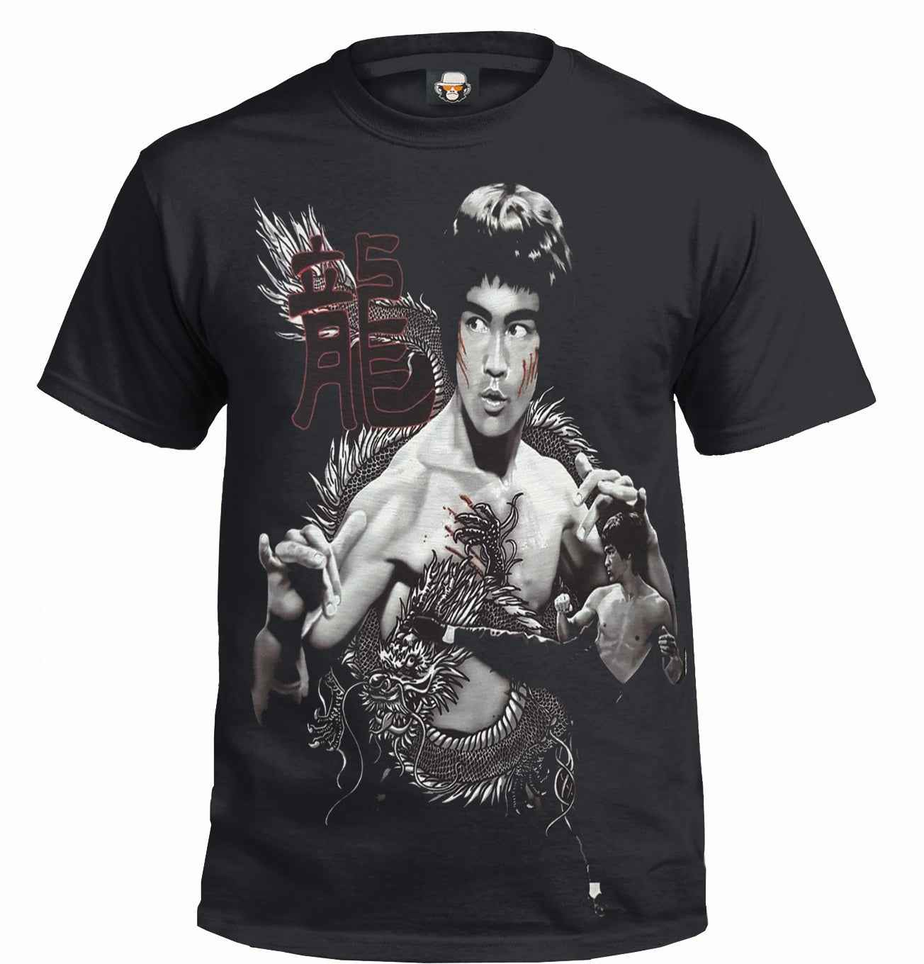 Bruce Lee T-Shirt - Bruce Lee Dragon Black Sublimation T-Shirt Bruce Lee T-Shirt - Bruce Lee Dragon Black Sublimation T-Shirt