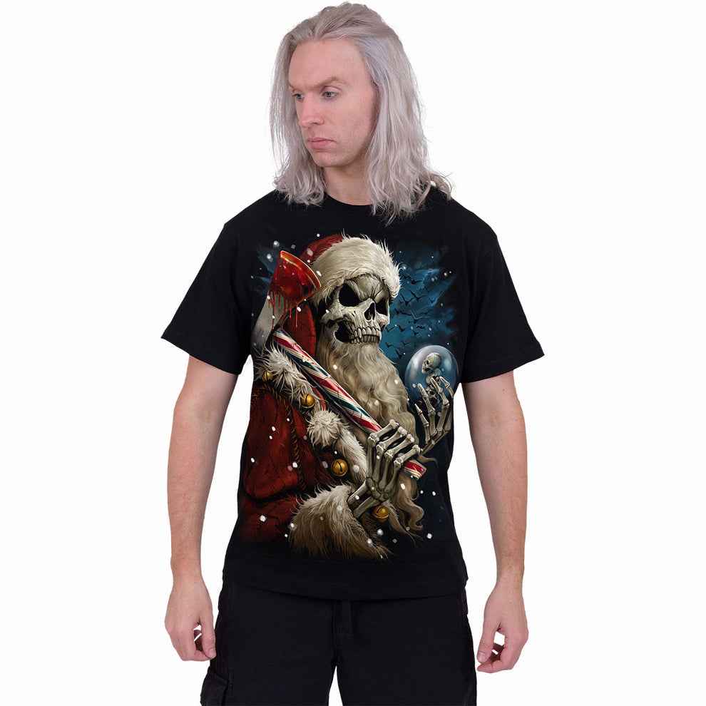 CANDY CANE SANTA SHIRT - BLACK T-SHIRT CANDY CANE SANTA SHIRT - BLACK T-SHIRT