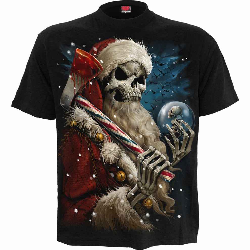 CANDY CANE SANTA SHIRT - BLACK T-SHIRT CANDY CANE SANTA SHIRT - BLACK T-SHIRT