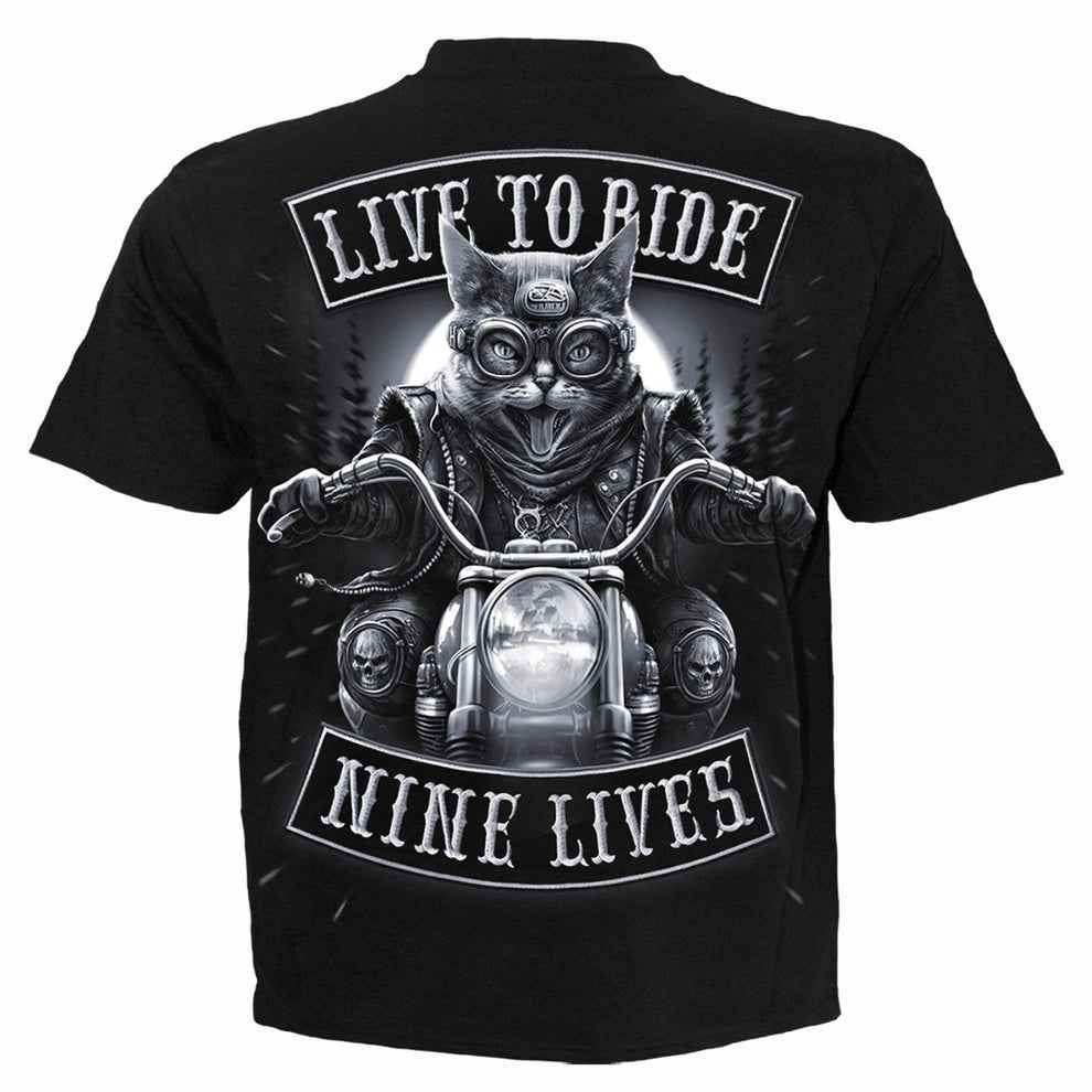 NINE LIVES Plus Size Black T-Shirt NINE LIVES Plus Size Black T-Shirt