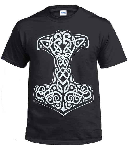 Viking Thor's Hammer T-Shirt - Men's Norse Mythology Graphic Tee Viking Thor's Hammer T-Shirt - Men's Norse Mythology Graphic Tee