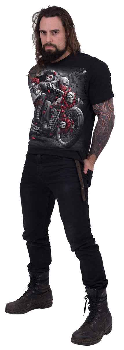 DOTD BIKERS T-SHIRT - Black Biker T-Shirt for Men DOTD BIKERS T-SHIRT - Black Biker T-Shirt for Men