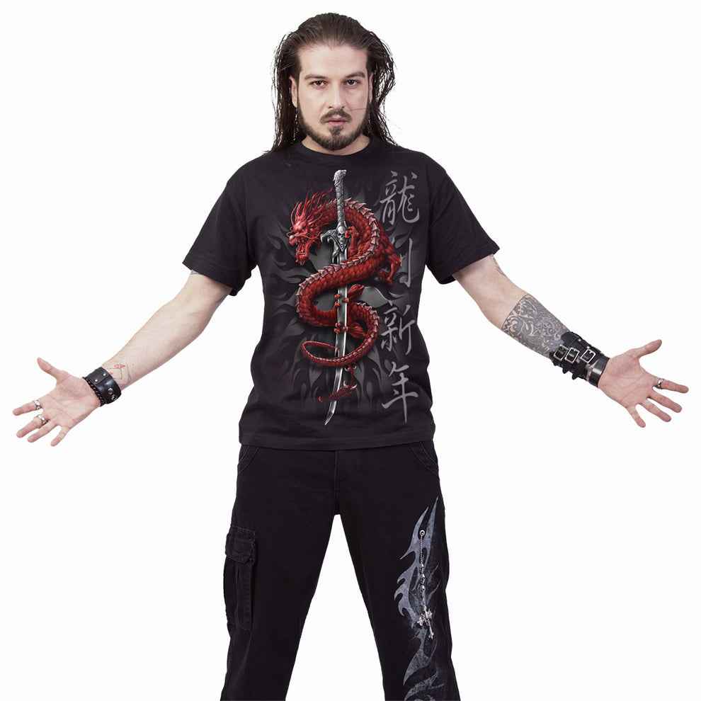 Oriental Dragon T-Shirt - Black Color Design Oriental Dragon T-Shirt - Black Color Design