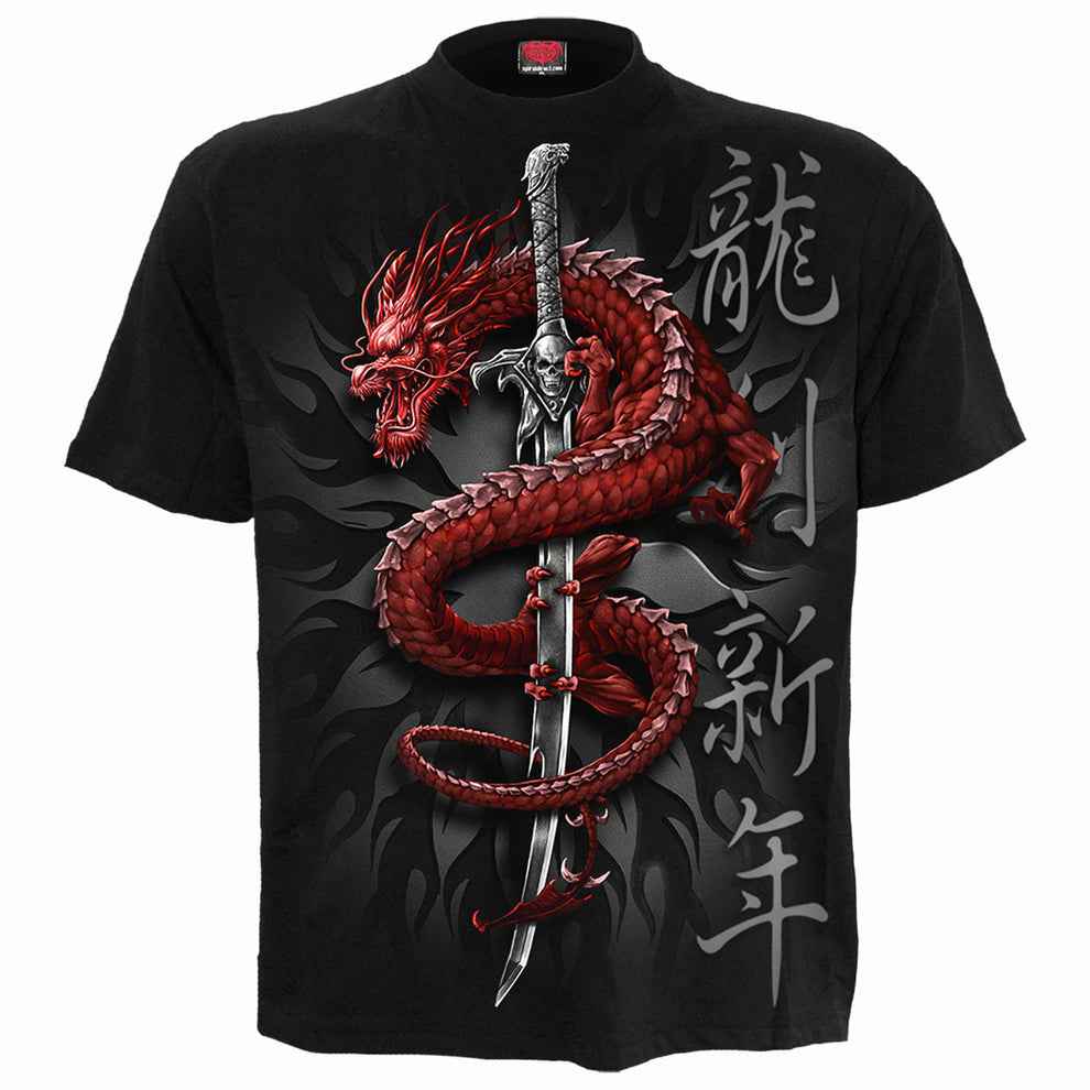 Oriental Dragon T-Shirt - Black Color Design Oriental Dragon T-Shirt - Black Color Design
