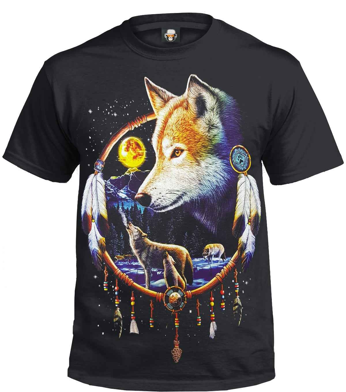 DREAM CATCHER T-SHIRT - BLACK SUBLIMATION PRINT DREAM CATCHER T-SHIRT - BLACK SUBLIMATION PRINT