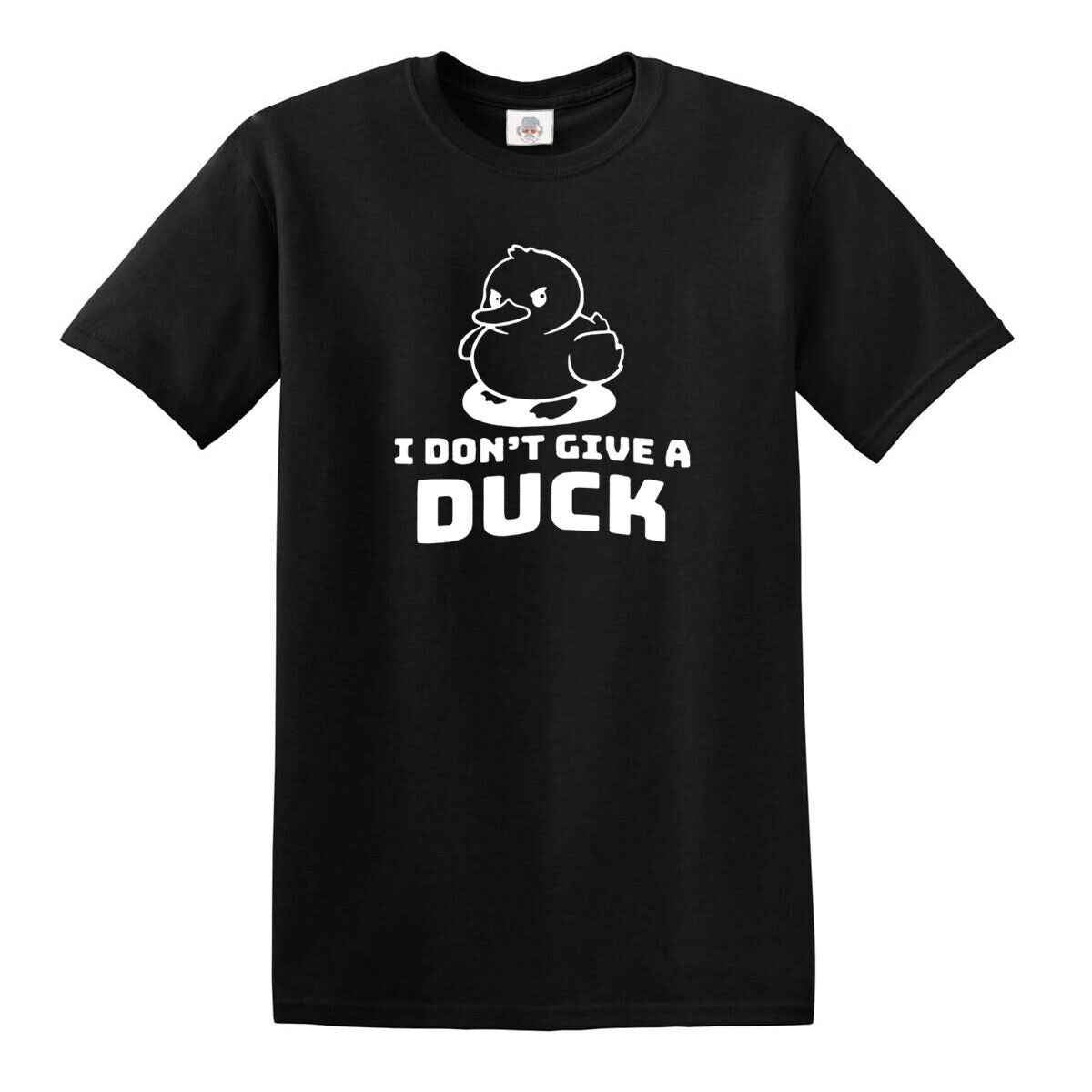 Funny T-Shirt Design - I Don't Give a Duck Front Print Black T-Shirt for Men and Women Funny T-Shirt Design - I Don't Give a Duck Front Print Black T-Shirt for Men and Women