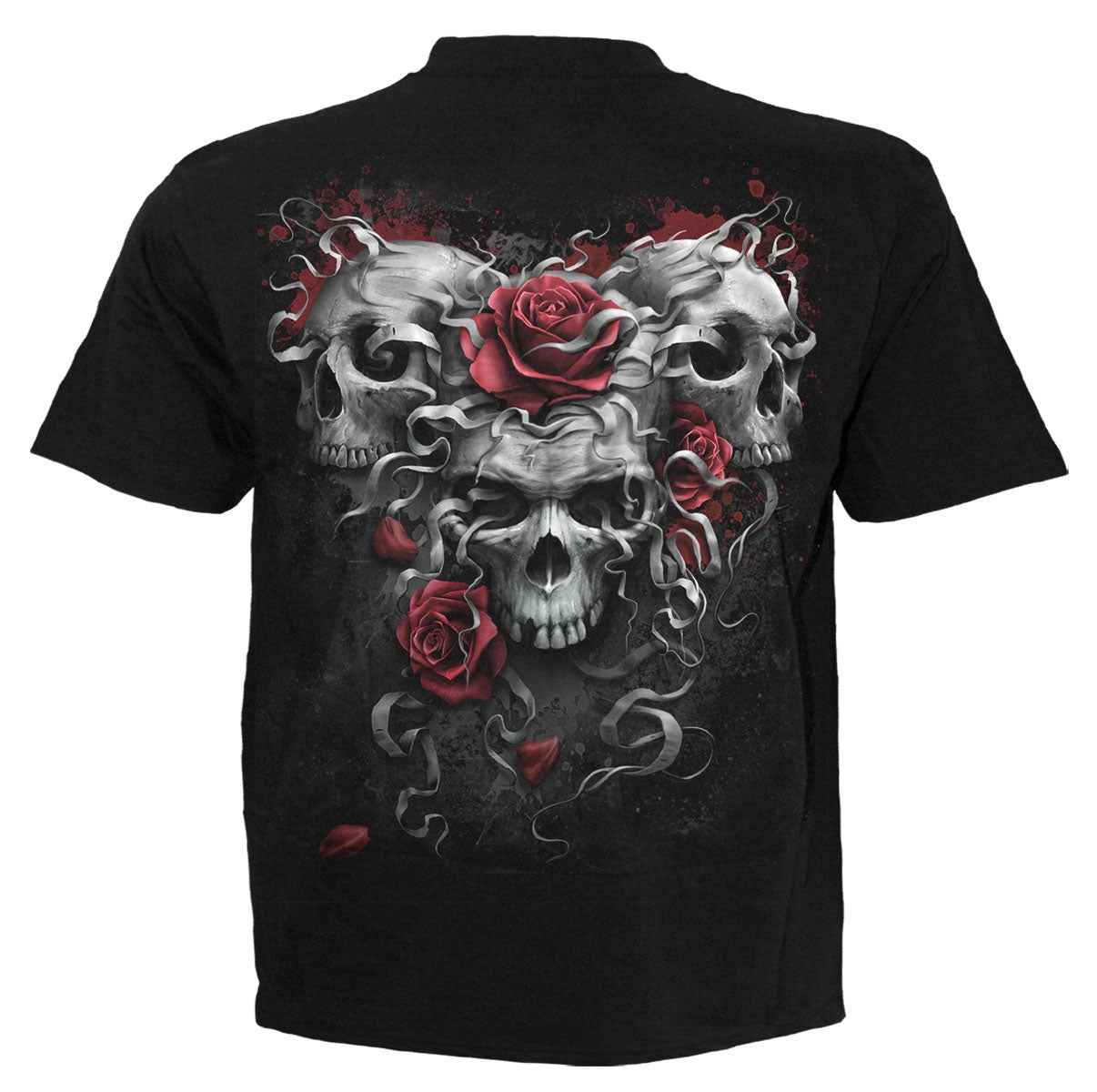 Skulls and Roses T-Shirt - Stylish Black Design Skulls and Roses T-Shirt - Stylish Black Design