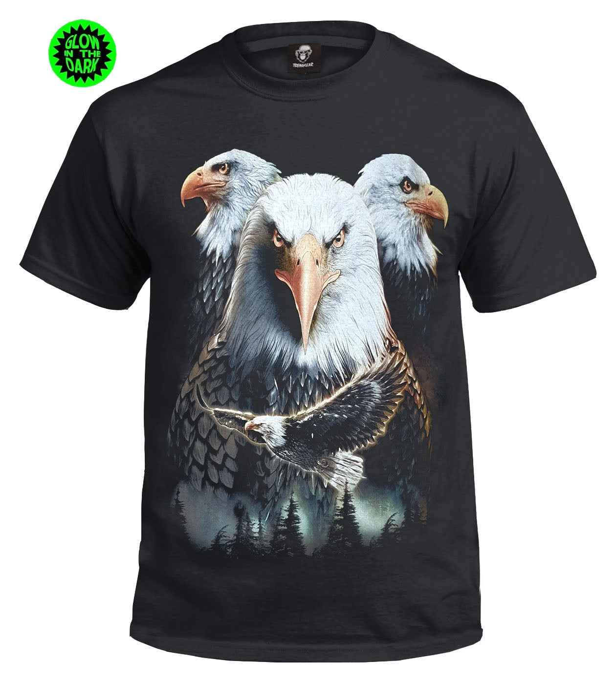 SPIRIT EAGLES Glow in the Dark Eagle T-Shirt - Black SPIRIT EAGLES Glow in the Dark Eagle T-Shirt - Black
