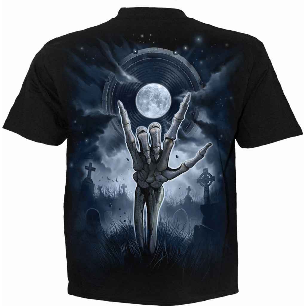 GRIM ROCKER T-SHIRT BLACK - Unique Graphic Tee for Music Lovers GRIM ROCKER T-SHIRT BLACK - Unique Graphic Tee for Music Lovers