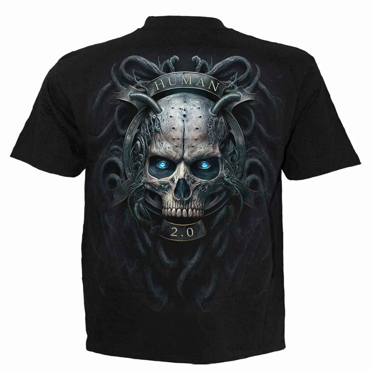 HUMAN K106 Black T-Shirt for Men HUMAN K106 Black T-Shirt for Men