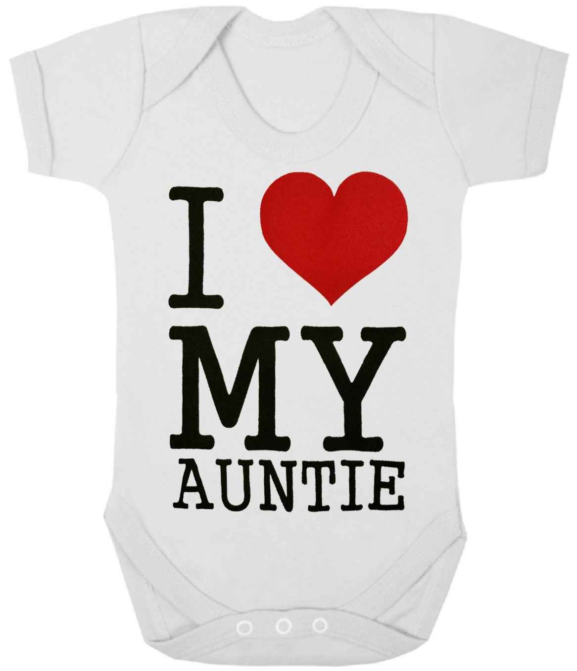 I Love My Auntie Baby Grow - White Baby Grows I Love My Auntie Baby Grow - White Baby Grows
